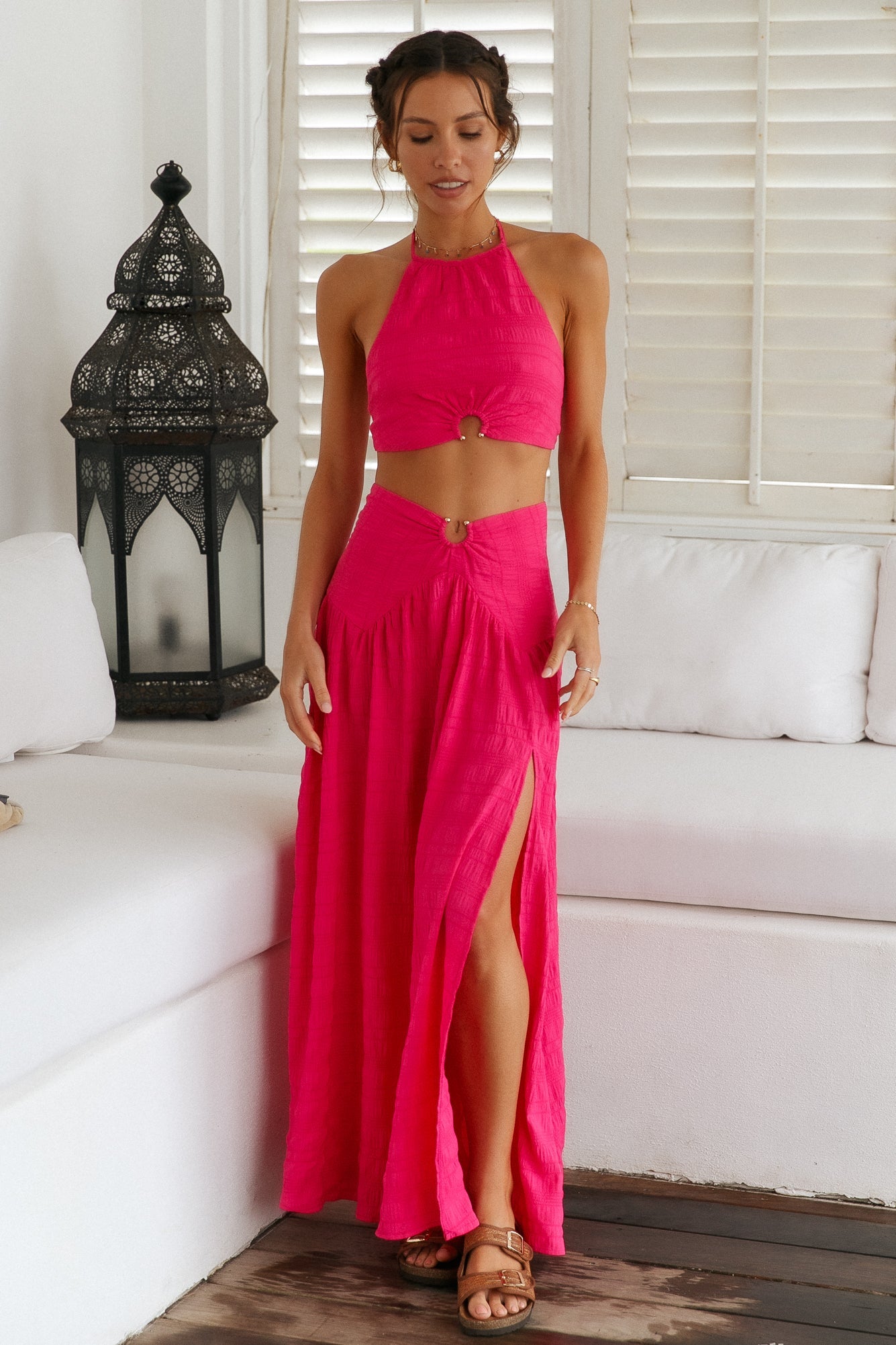 Lemon Tree Maxi Skirt Pink