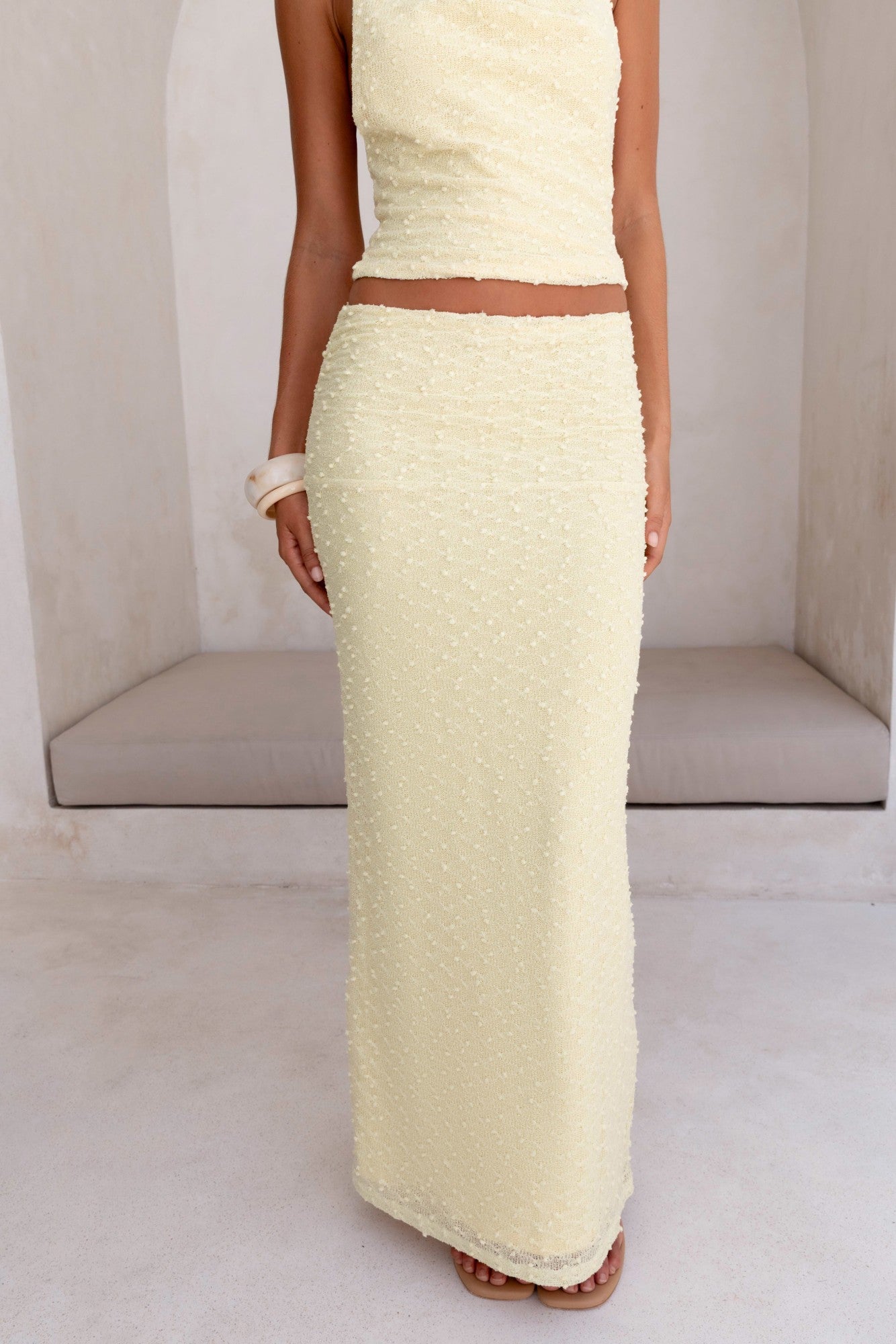 Words Of Wisdom Maxi Skirt Yellow