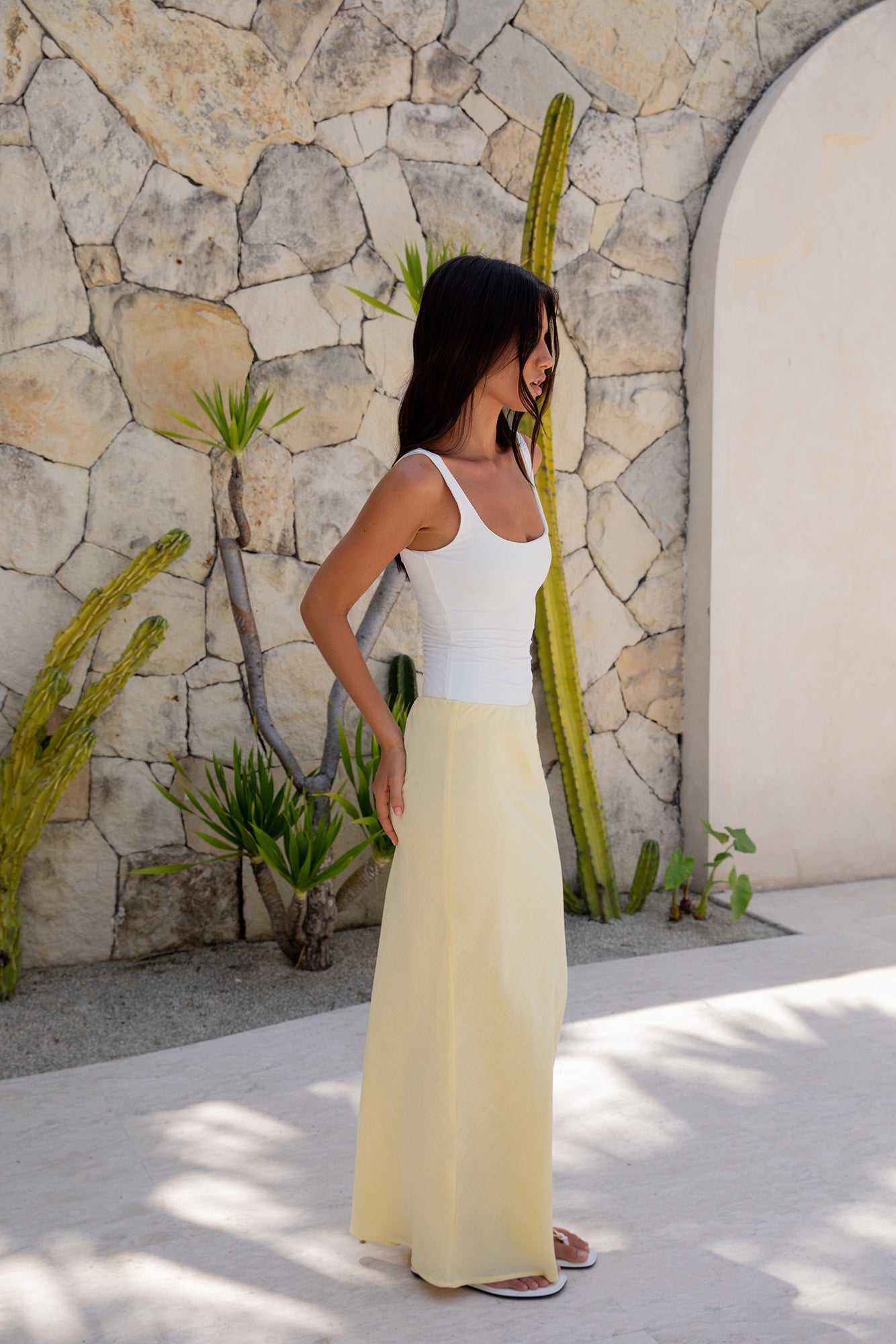Halzie Maxi Skirt Yellow