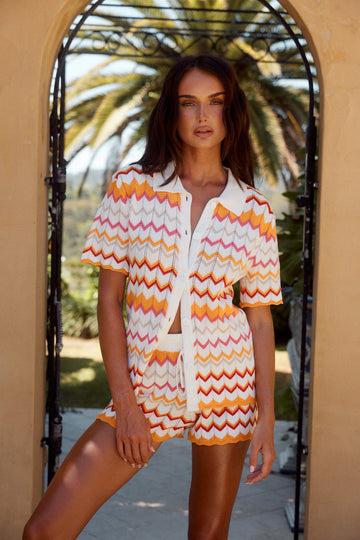 RUNAWAY THE LABEL Albie Top Orange Multi