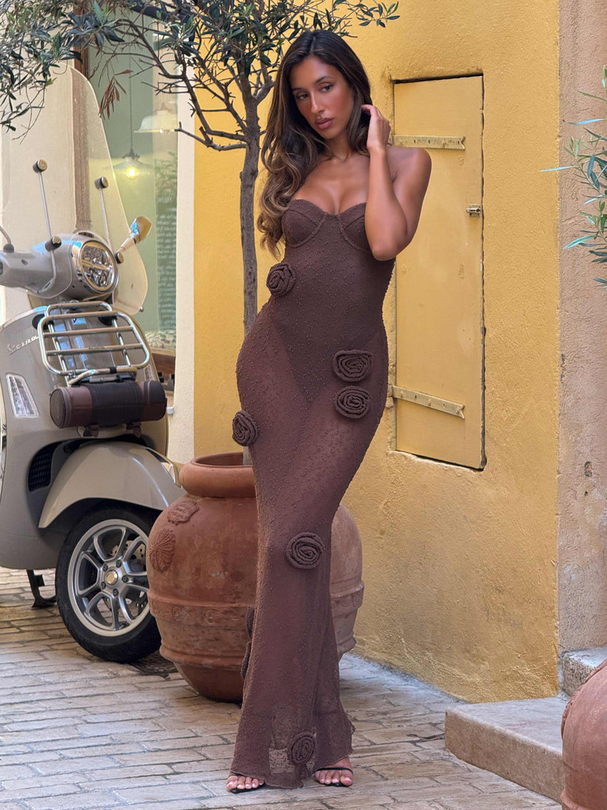 Anika Maxi Dress Chocolate