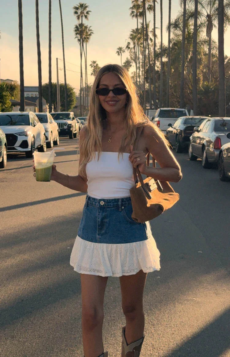Ainzlee Denim Mini Skirt