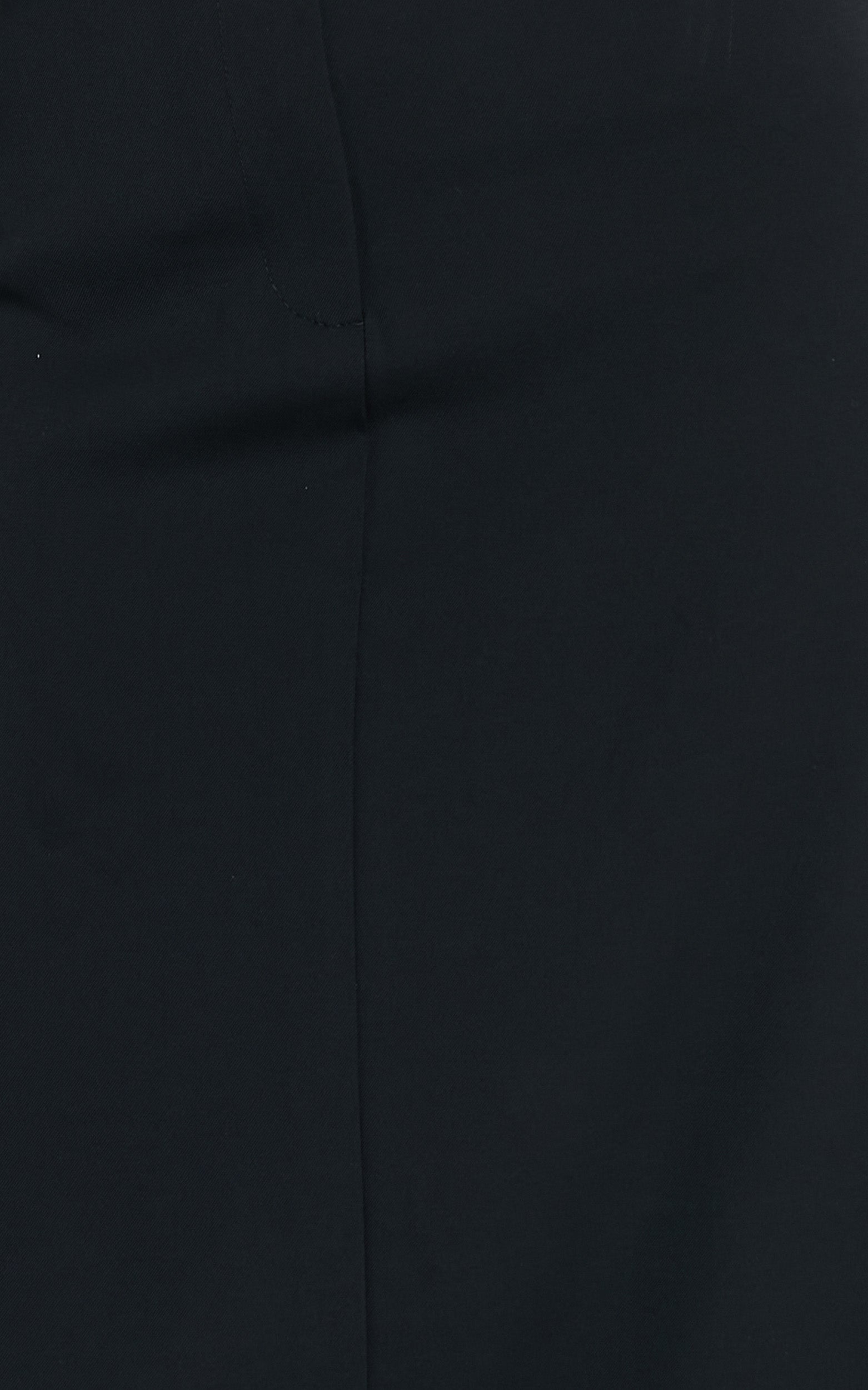 Alanna Midi Skirt - High Waisted Back Split Pencil Skirt in Black