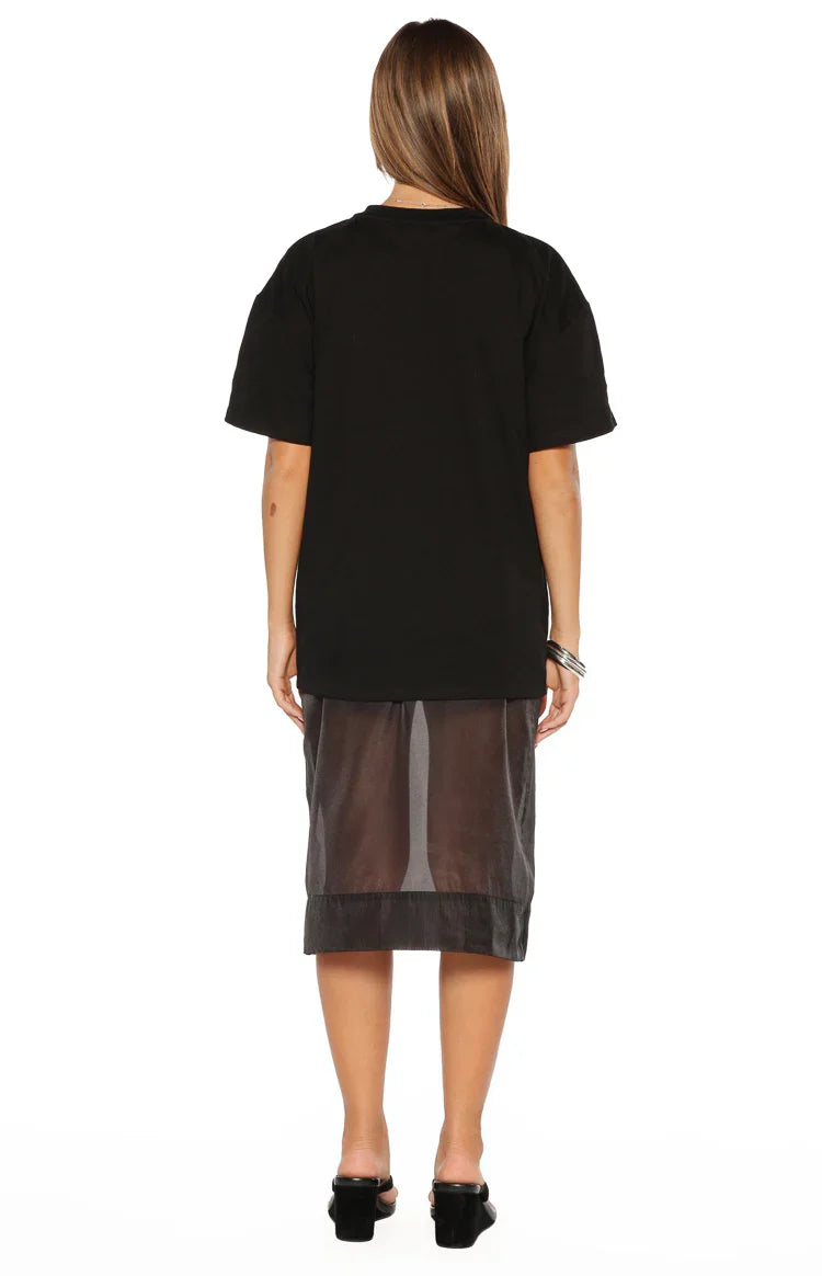 Alba Plain Black Tee