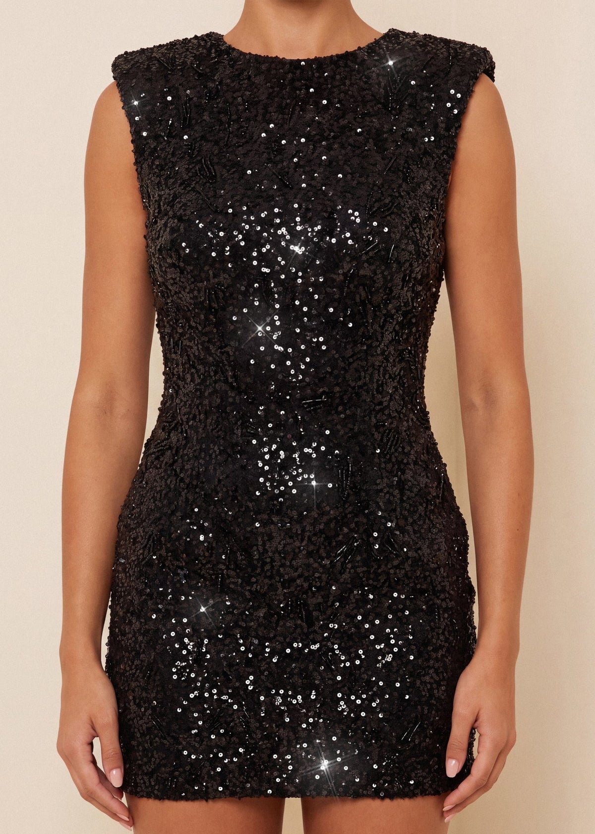 Always Winning Sequin Mini Dress - Black
