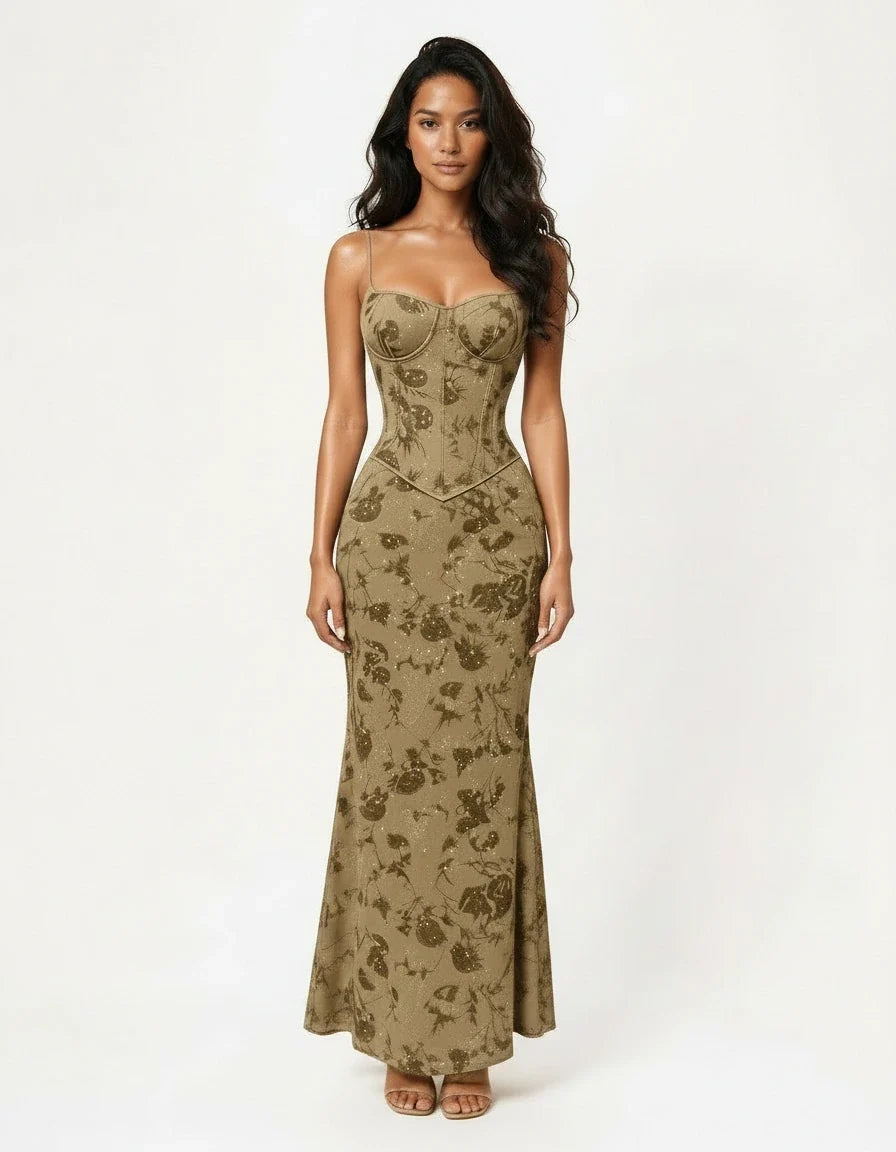 Ariella — Shimmer Floral Mermaid Gown