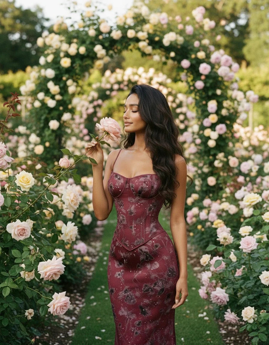 Ariella — Shimmer Floral Mermaid Gown
