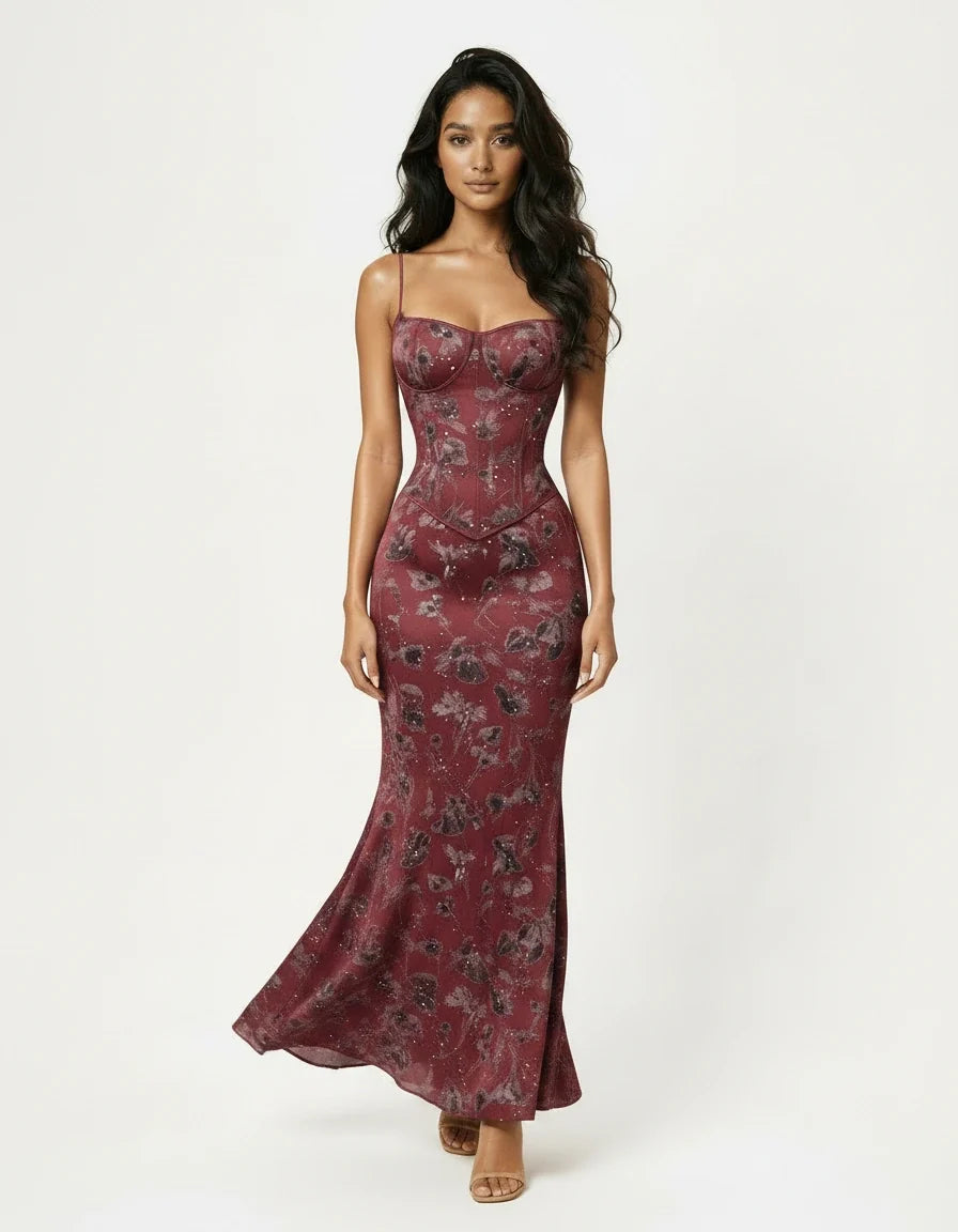 Ariella — Shimmer Floral Mermaid Gown