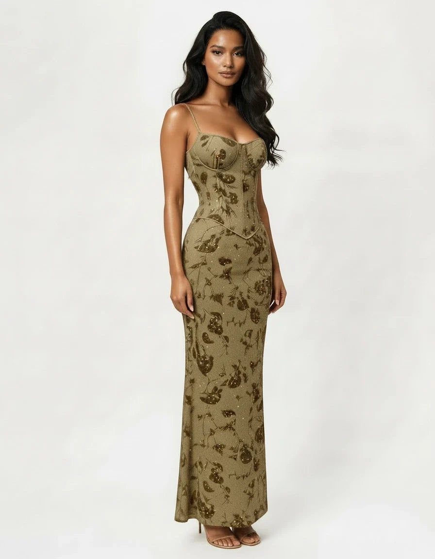 Ariella — Shimmer Floral Mermaid Gown