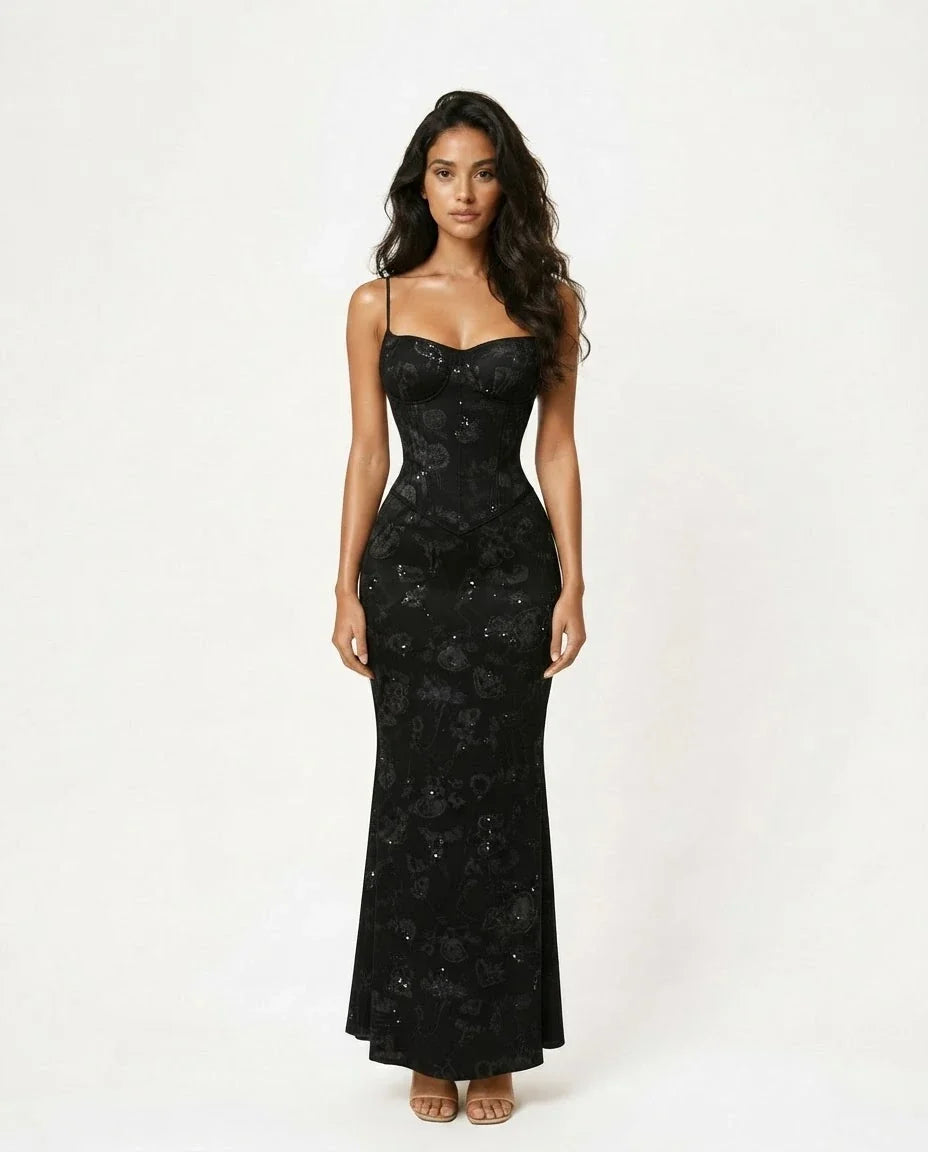 Ariella — Shimmer Floral Mermaid Gown