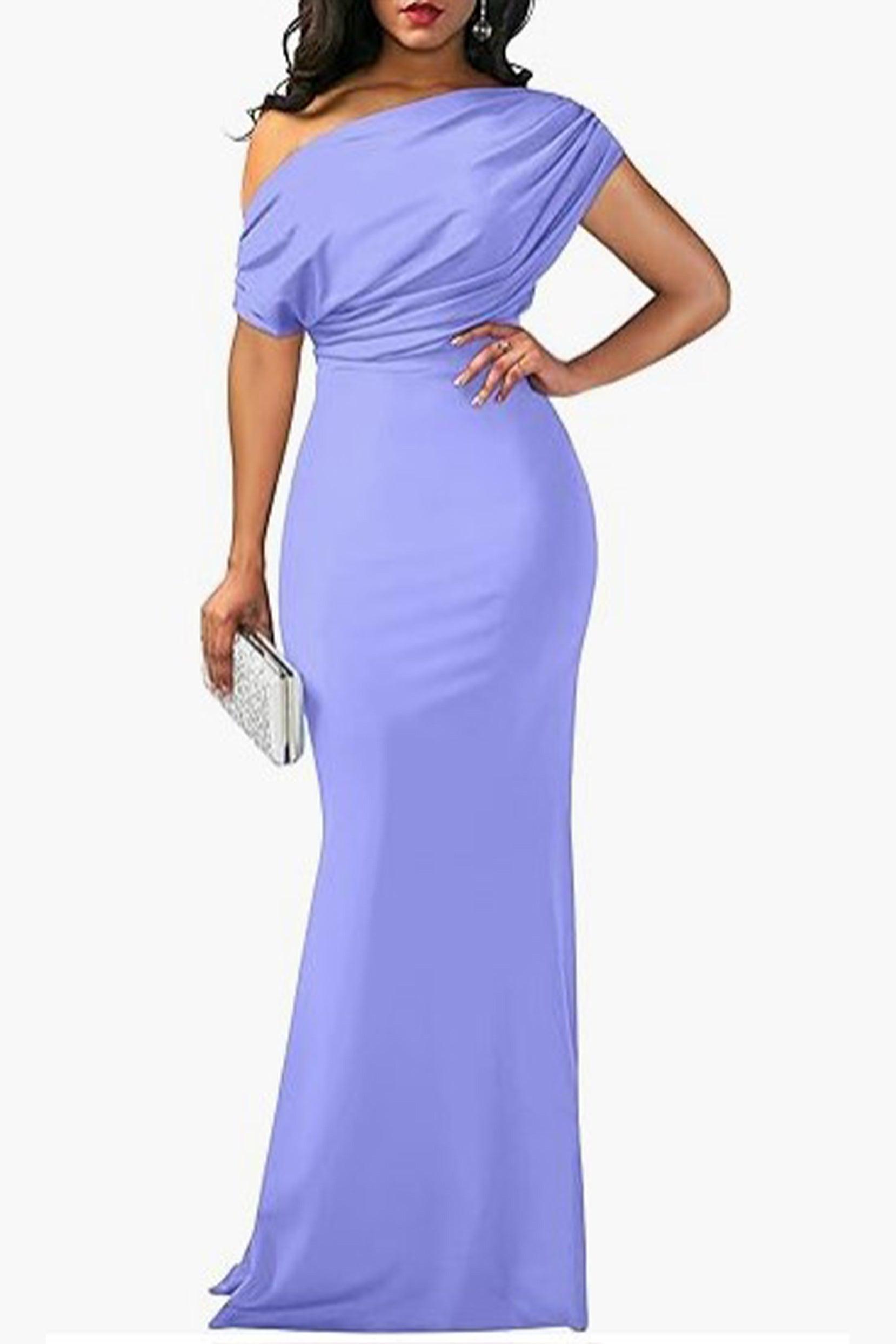 Trumpet-Mermaid Sweep-Brush Train Polyester Formal Evening Dresses B0D9VT8CK6