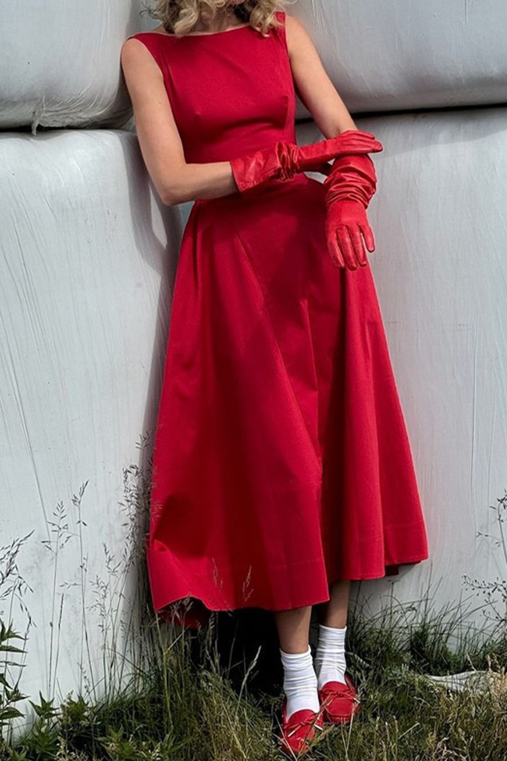 A-Line Midi Satin Formal Evening Dresses B0F4MVVXTZ