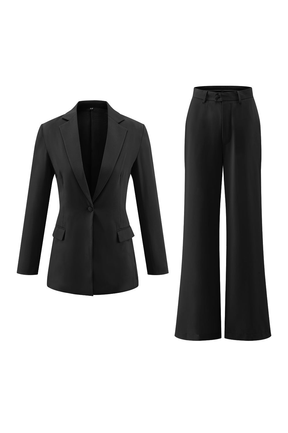 Fuchsia Long Sleeves 2 Piece Business Suits with Pockets