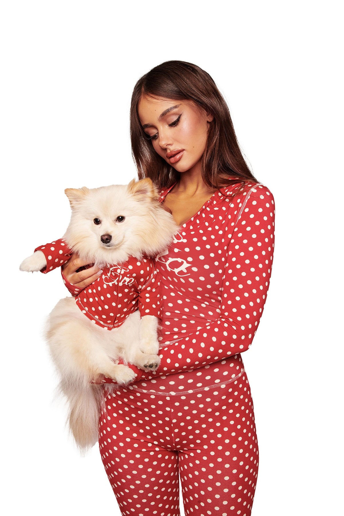 BLARE BEST FRIEND DOG HOODIE - RED POLKA DOT