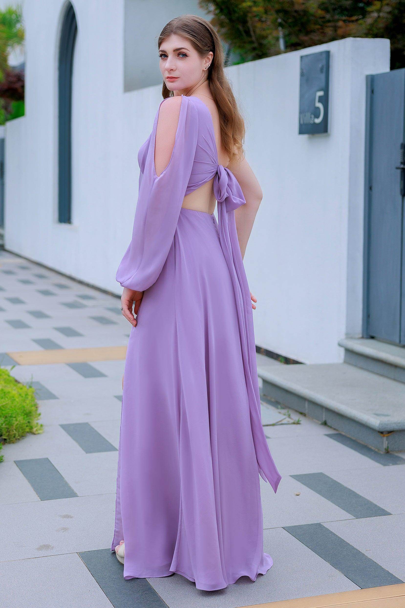 A-Line Floor Length Chiffon Bridesmaid Dress CB0715