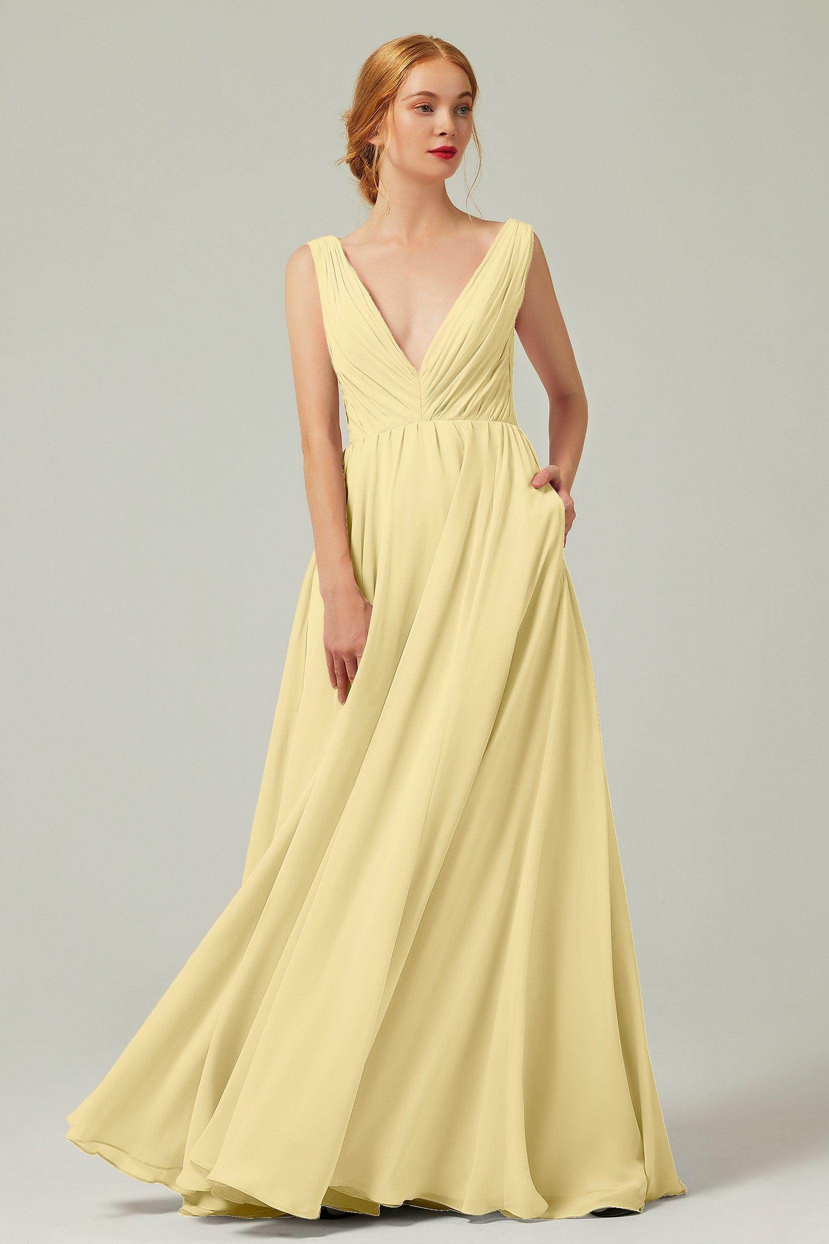 A-Line Floor Length Chiffon Bridesmaid Dress CB0245