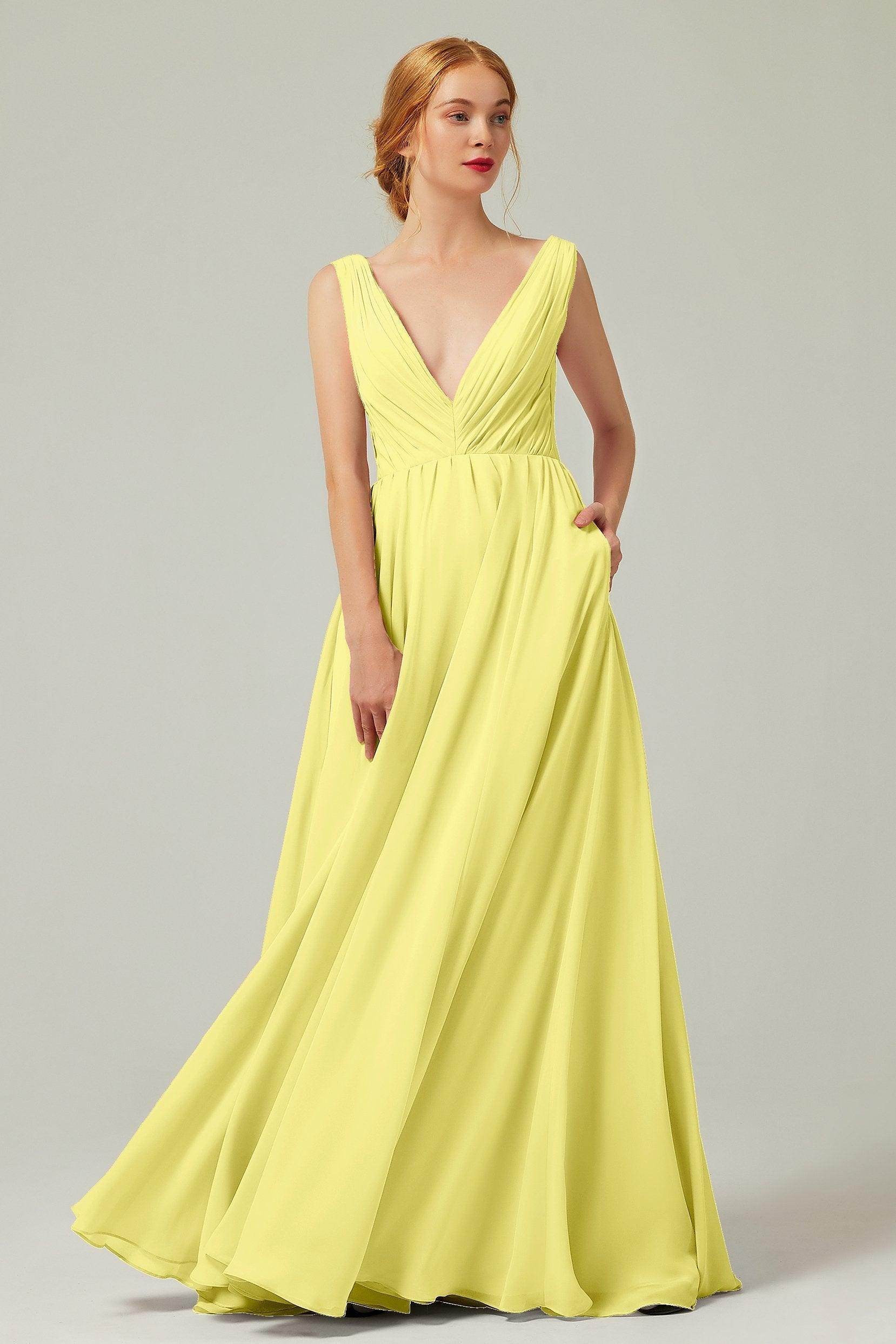 A-Line Floor Length Chiffon Bridesmaid Dress CB0245
