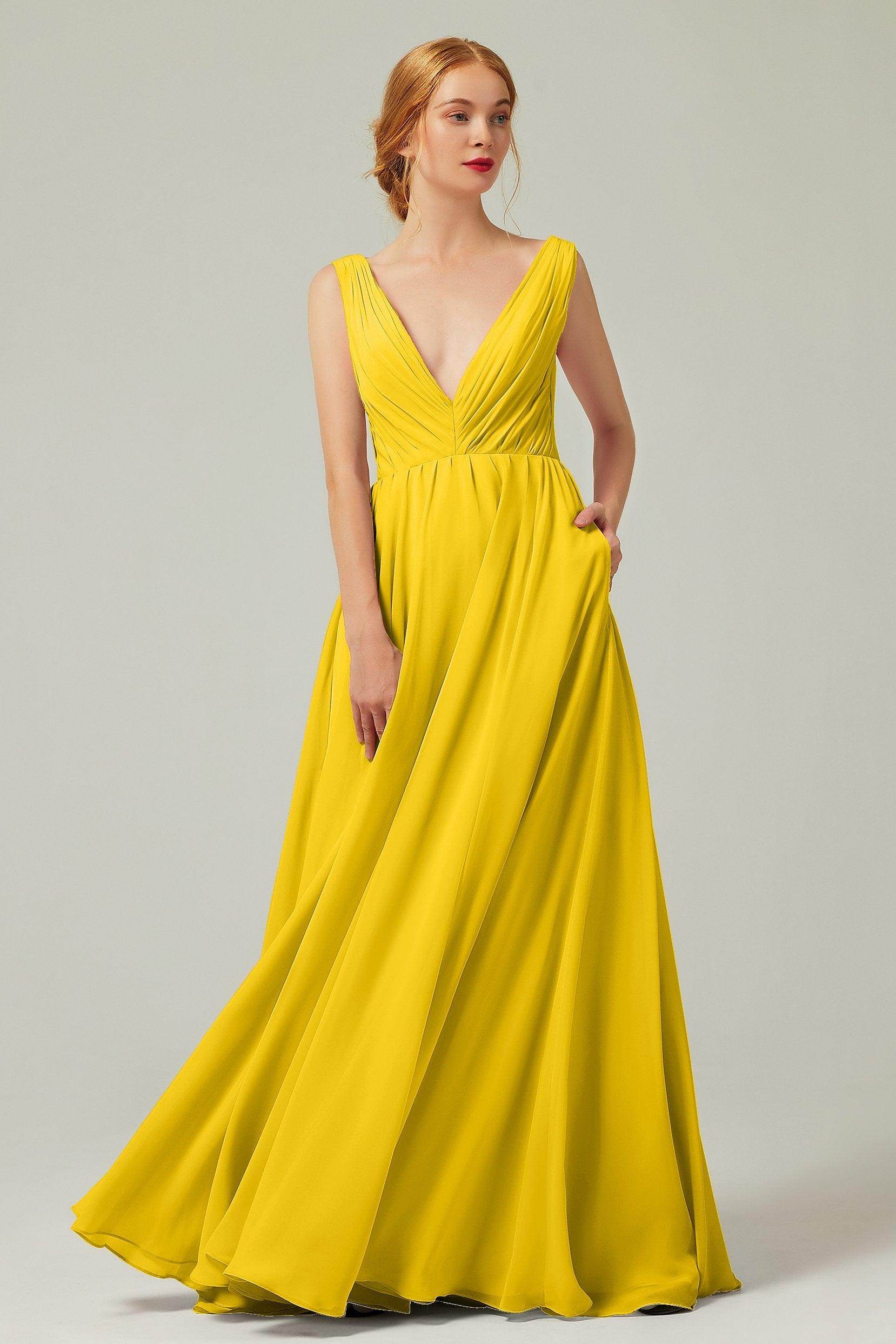 A-Line Floor Length Chiffon Bridesmaid Dress CB0245