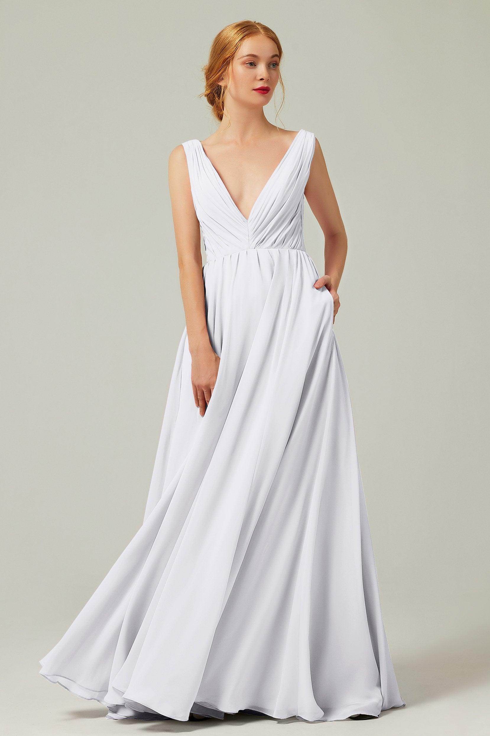 A-Line Floor Length Chiffon Bridesmaid Dress CB0245