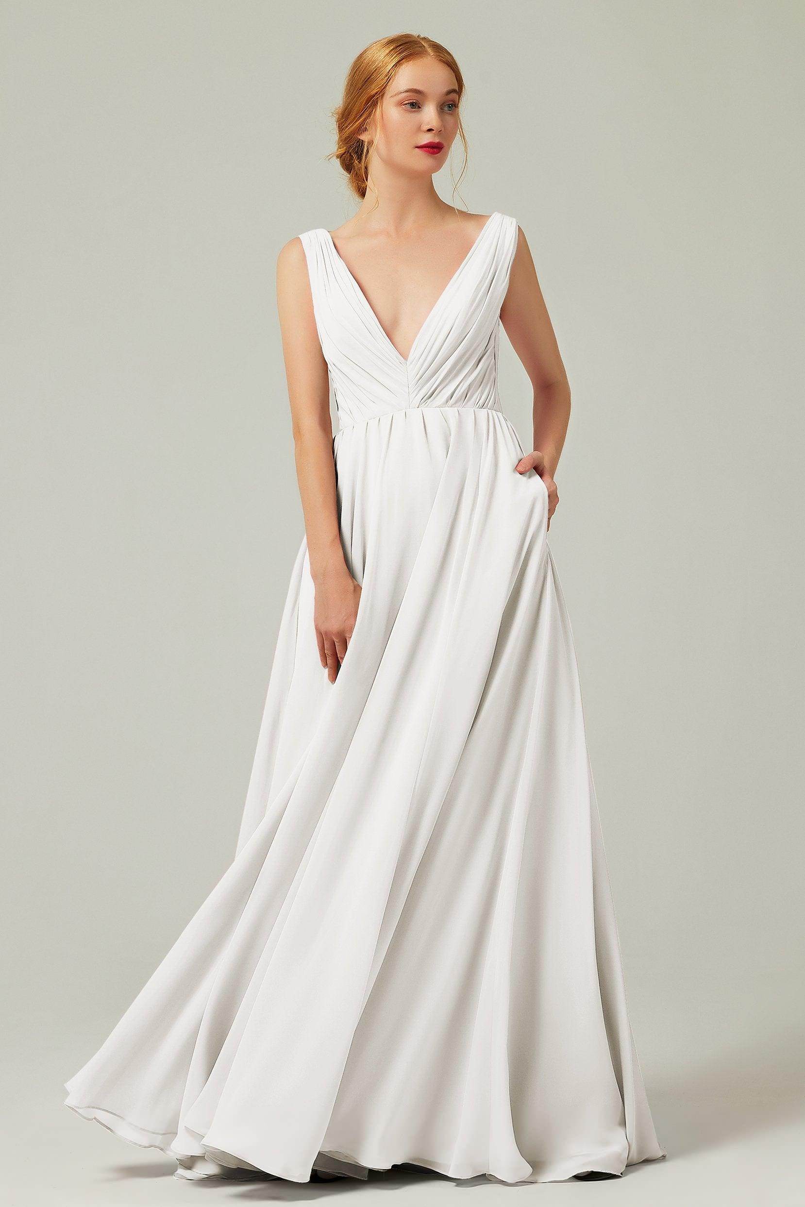 A-Line Floor Length Chiffon Bridesmaid Dress CB0245