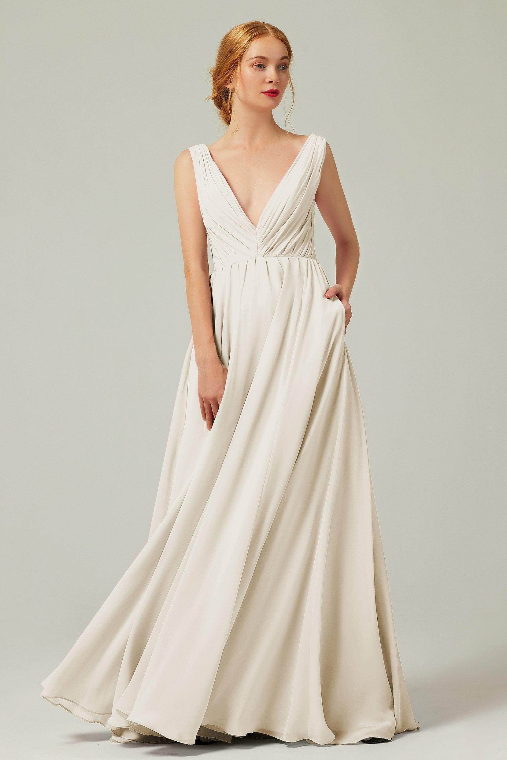 A-Line Floor Length Chiffon Bridesmaid Dress CB0245