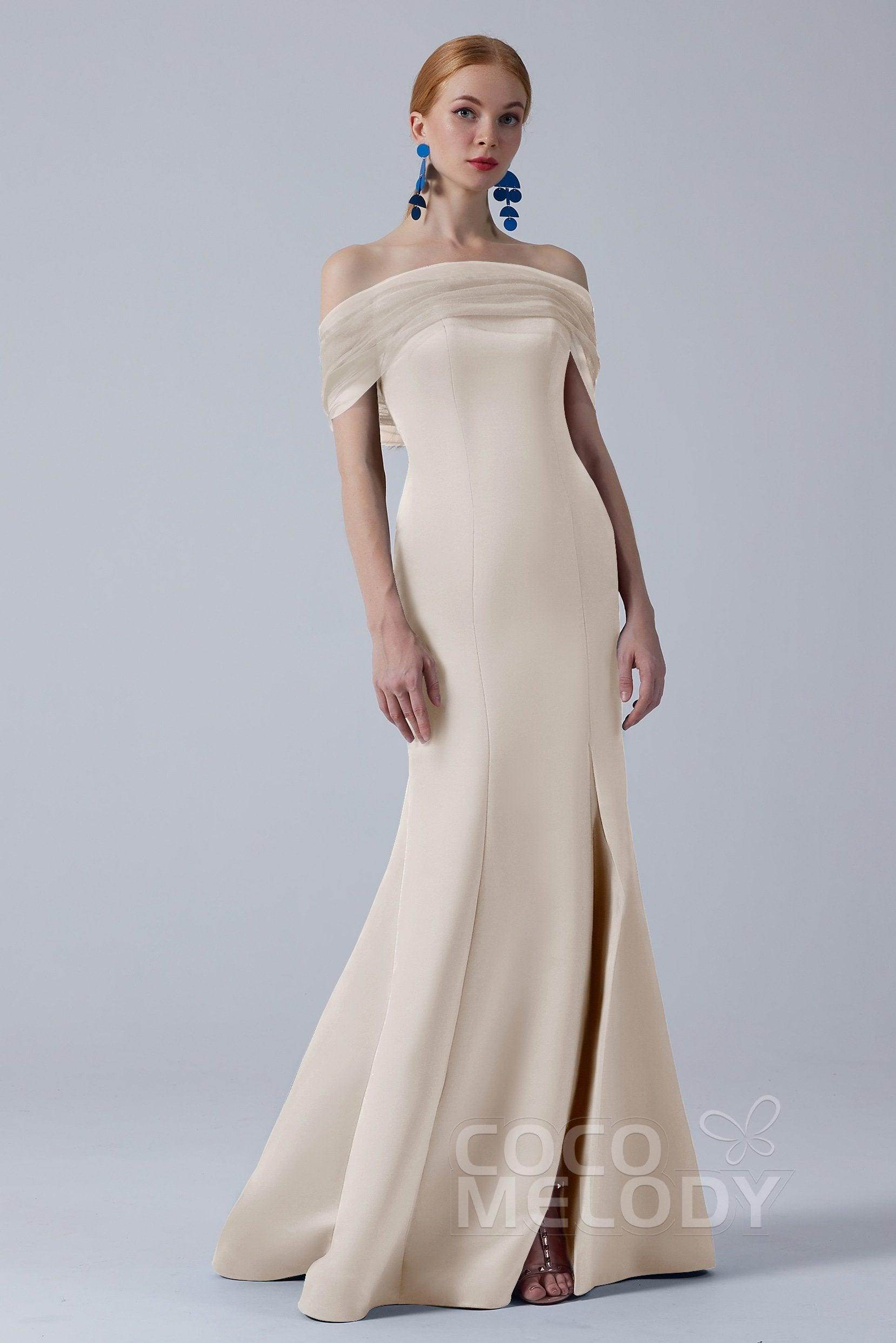 Trumpet-Mermaid Sweep-Brush Train Satin Dress CB0264