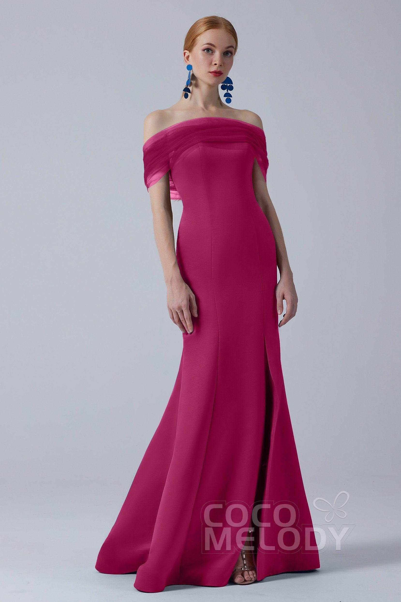 Trumpet-Mermaid Sweep-Brush Train Satin Dress CB0264