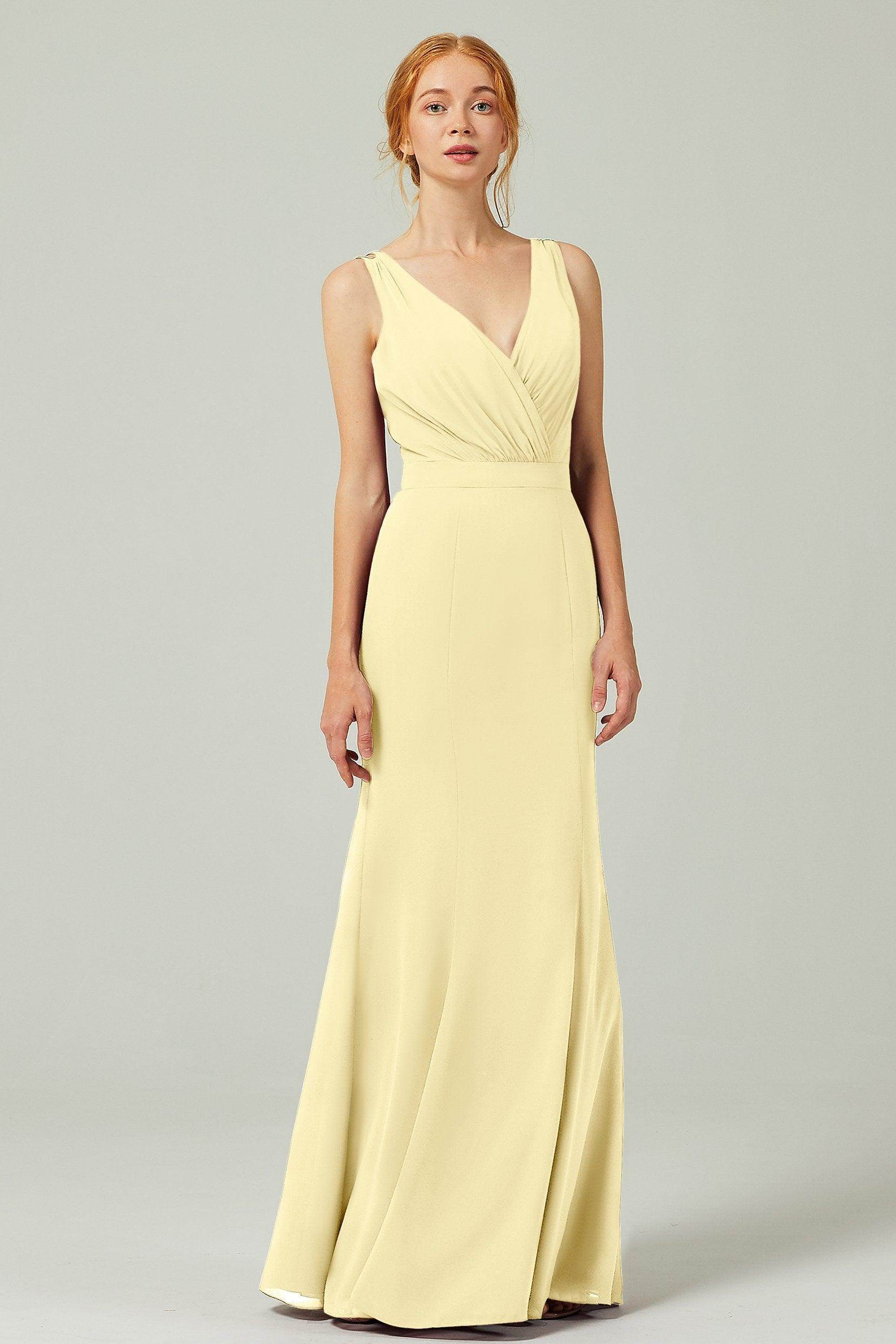Sheath-Column Floor Length Chiffon Bridesmaid Dress CB0291