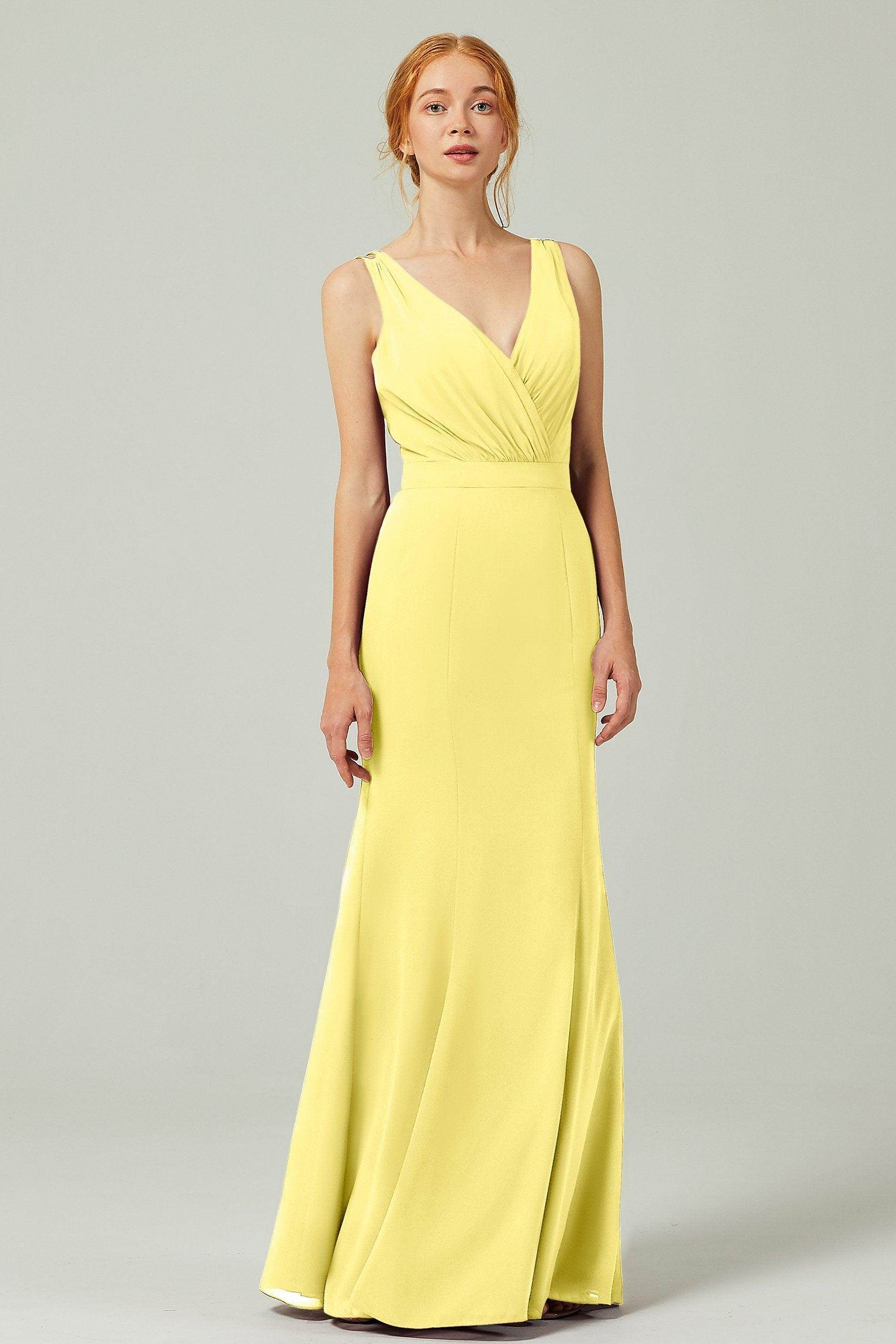 Sheath-Column Floor Length Chiffon Bridesmaid Dress CB0291