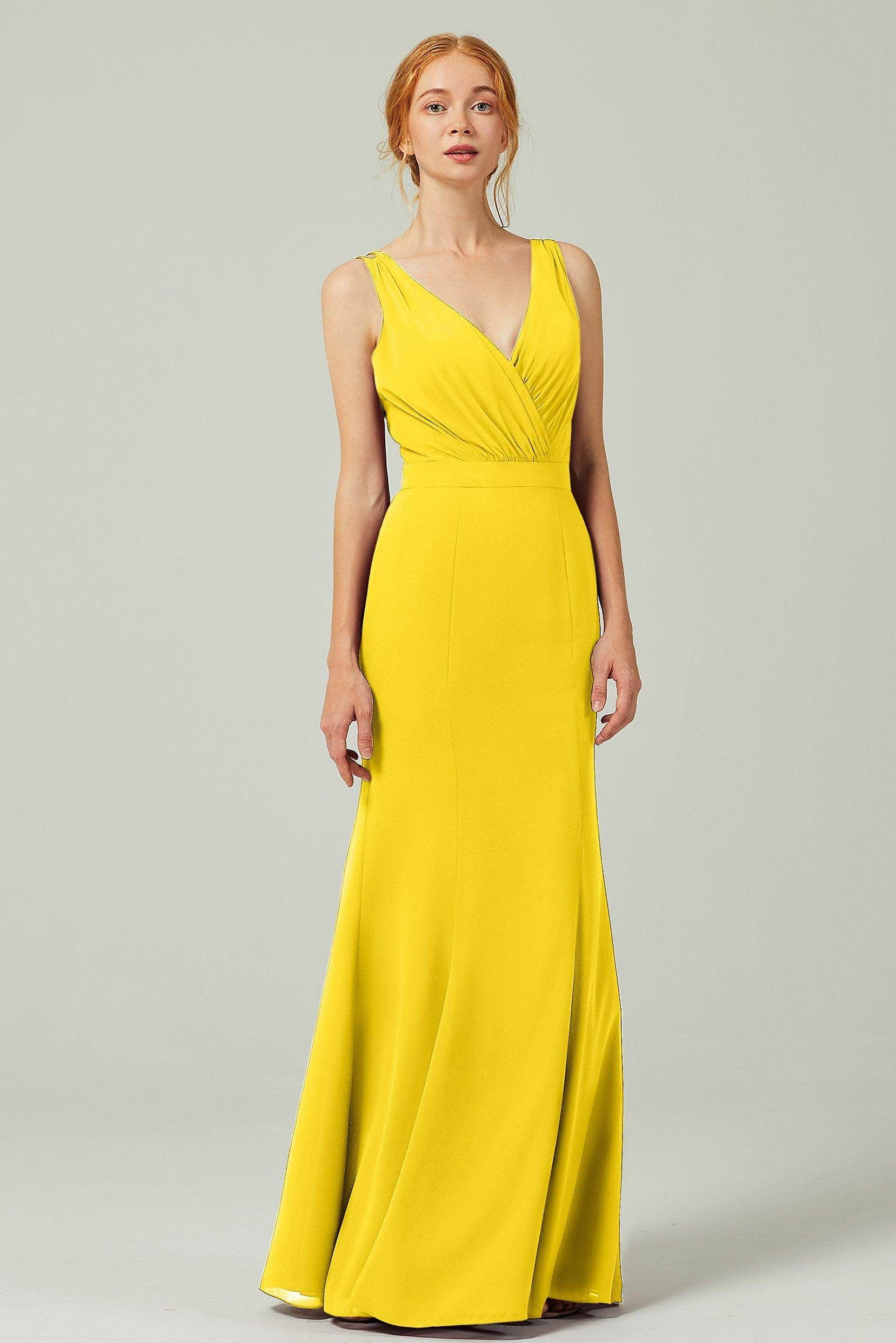 Sheath-Column Floor Length Chiffon Bridesmaid Dress CB0291