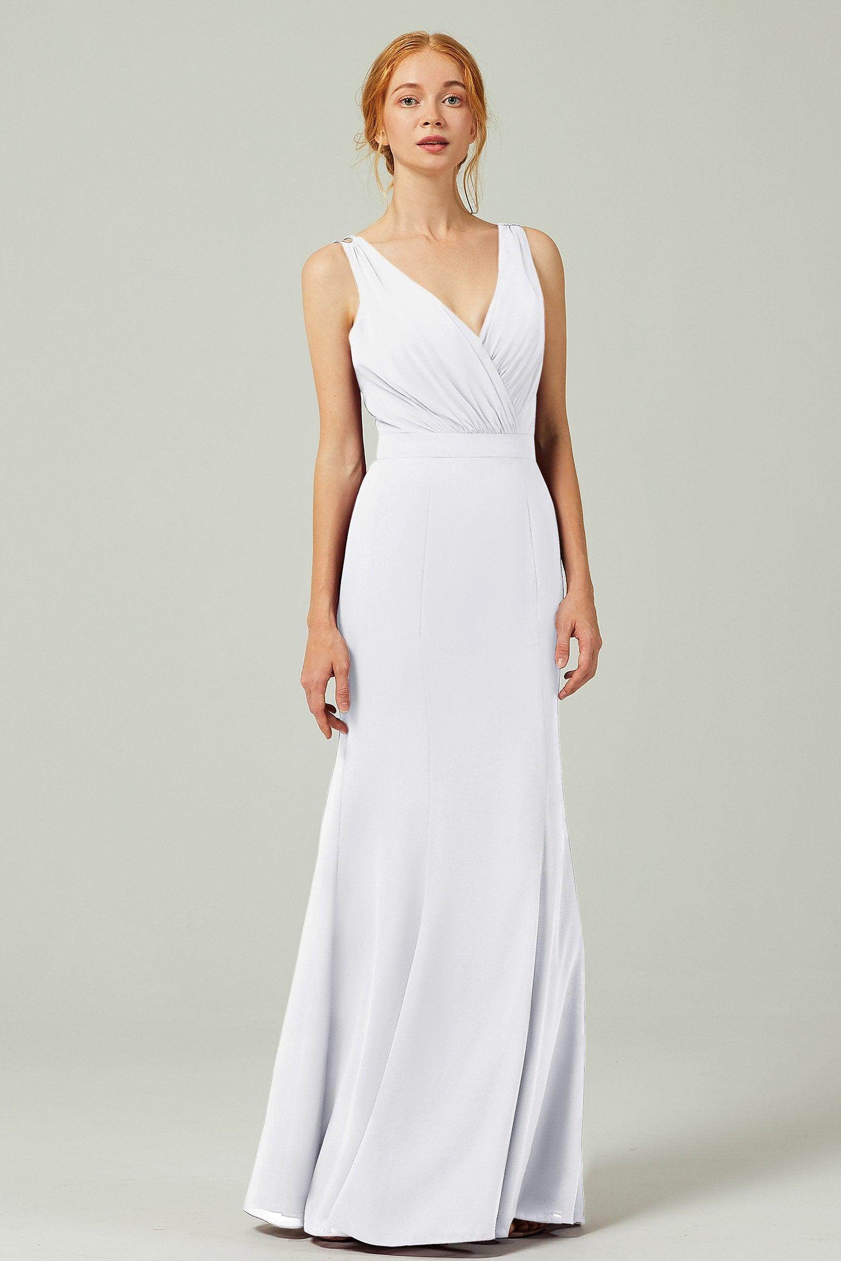 Sheath-Column Floor Length Chiffon Bridesmaid Dress CB0291