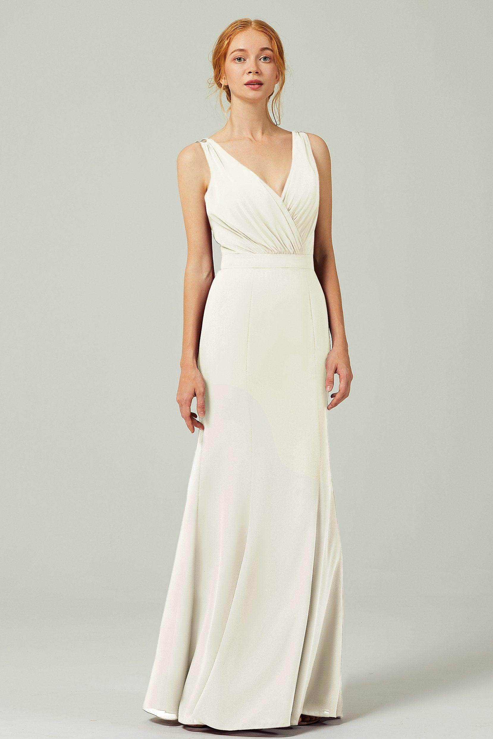 Sheath-Column Floor Length Chiffon Bridesmaid Dress CB0291