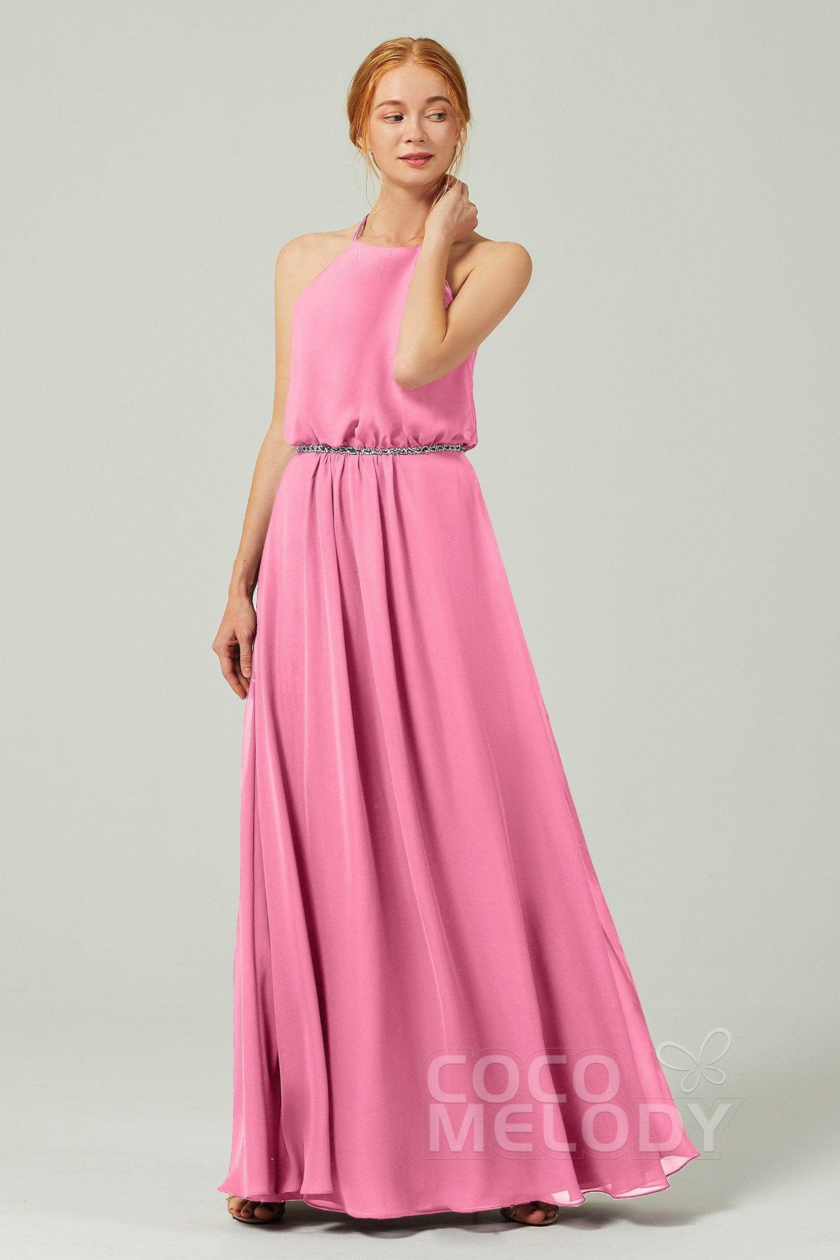 A-Line Floor Length Chiffon Bridesmaid Dress CB0292