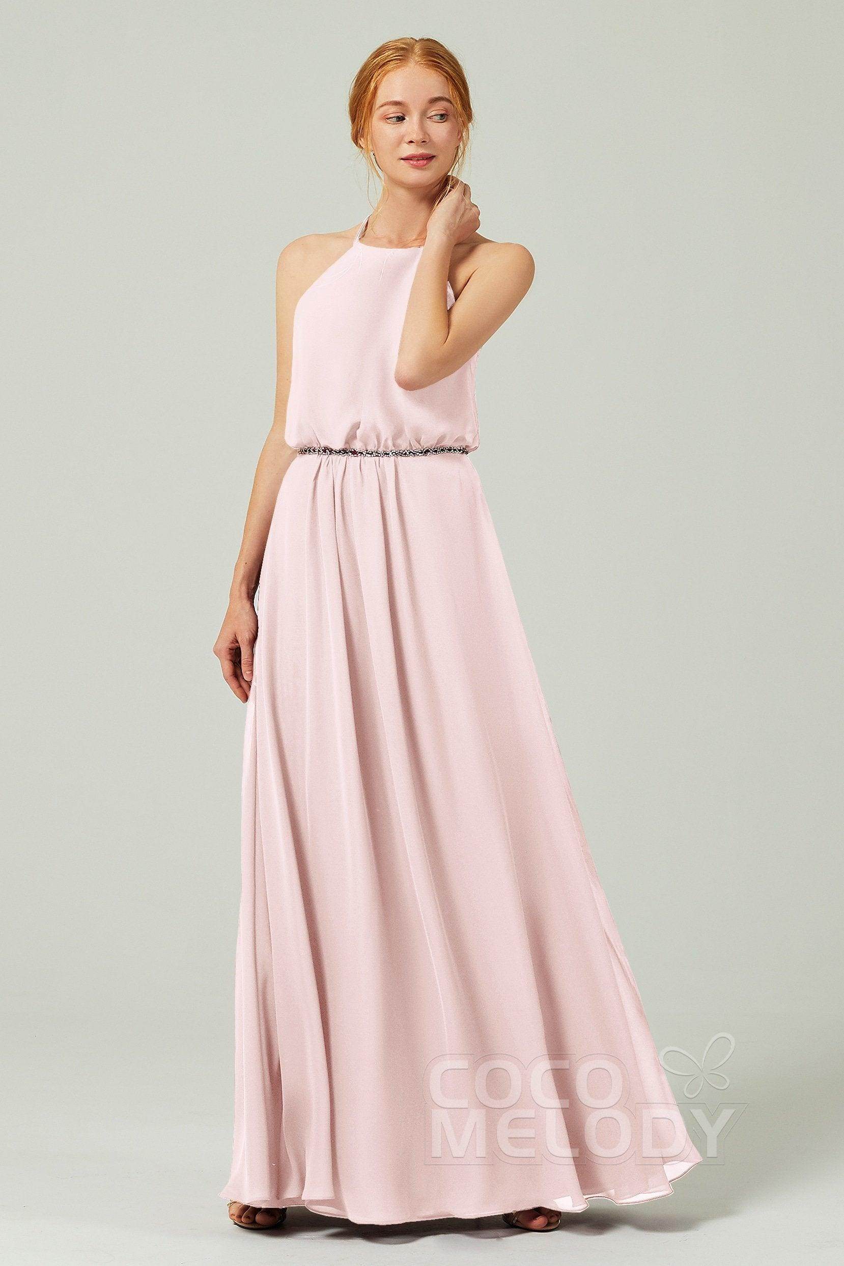 A-Line Floor Length Chiffon Bridesmaid Dress CB0292