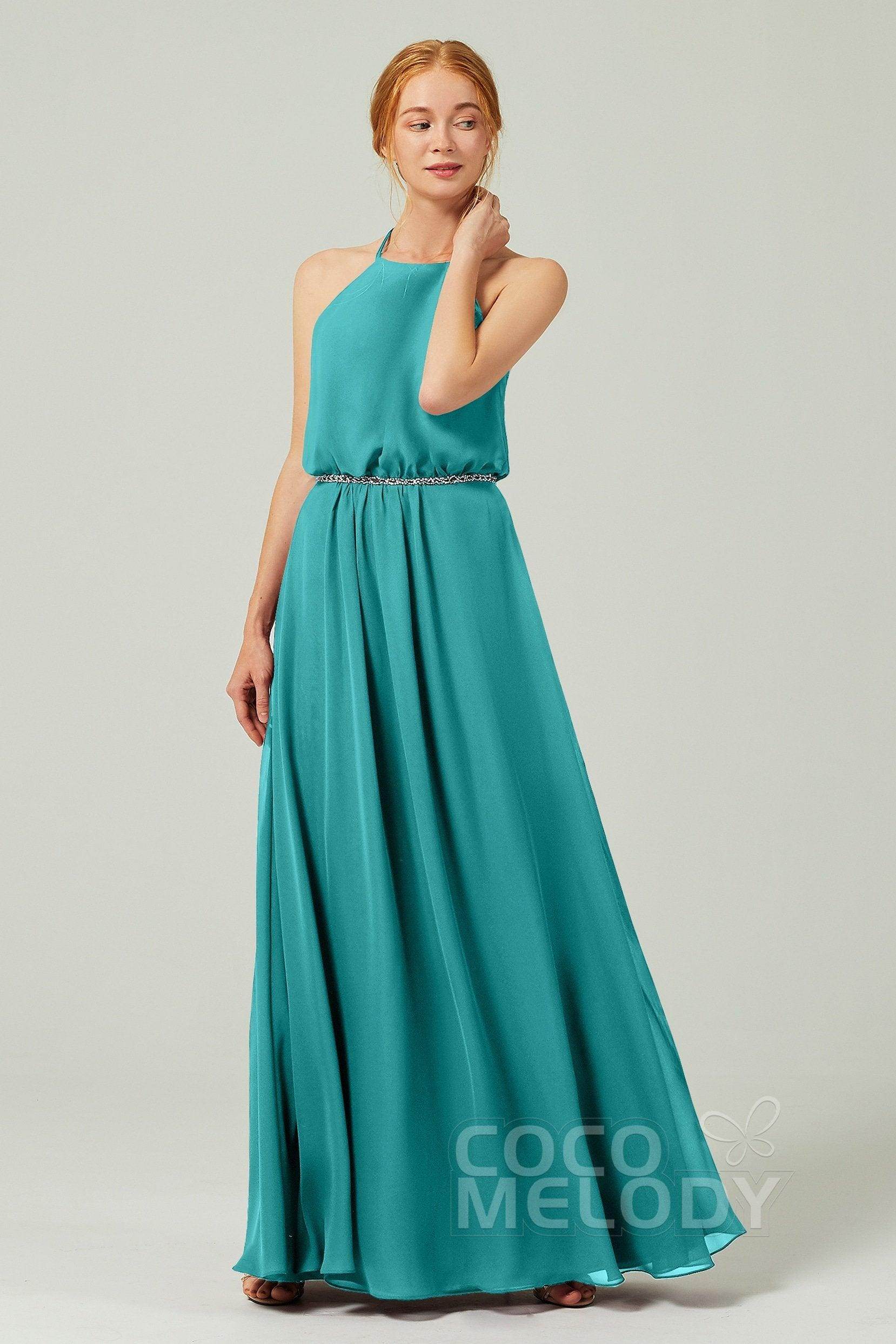A-Line Floor Length Chiffon Bridesmaid Dress CB0292