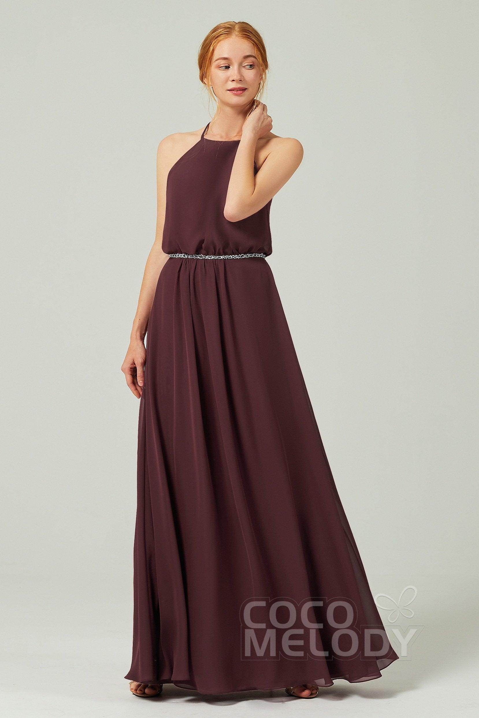 A-Line Floor Length Chiffon Bridesmaid Dress CB0292