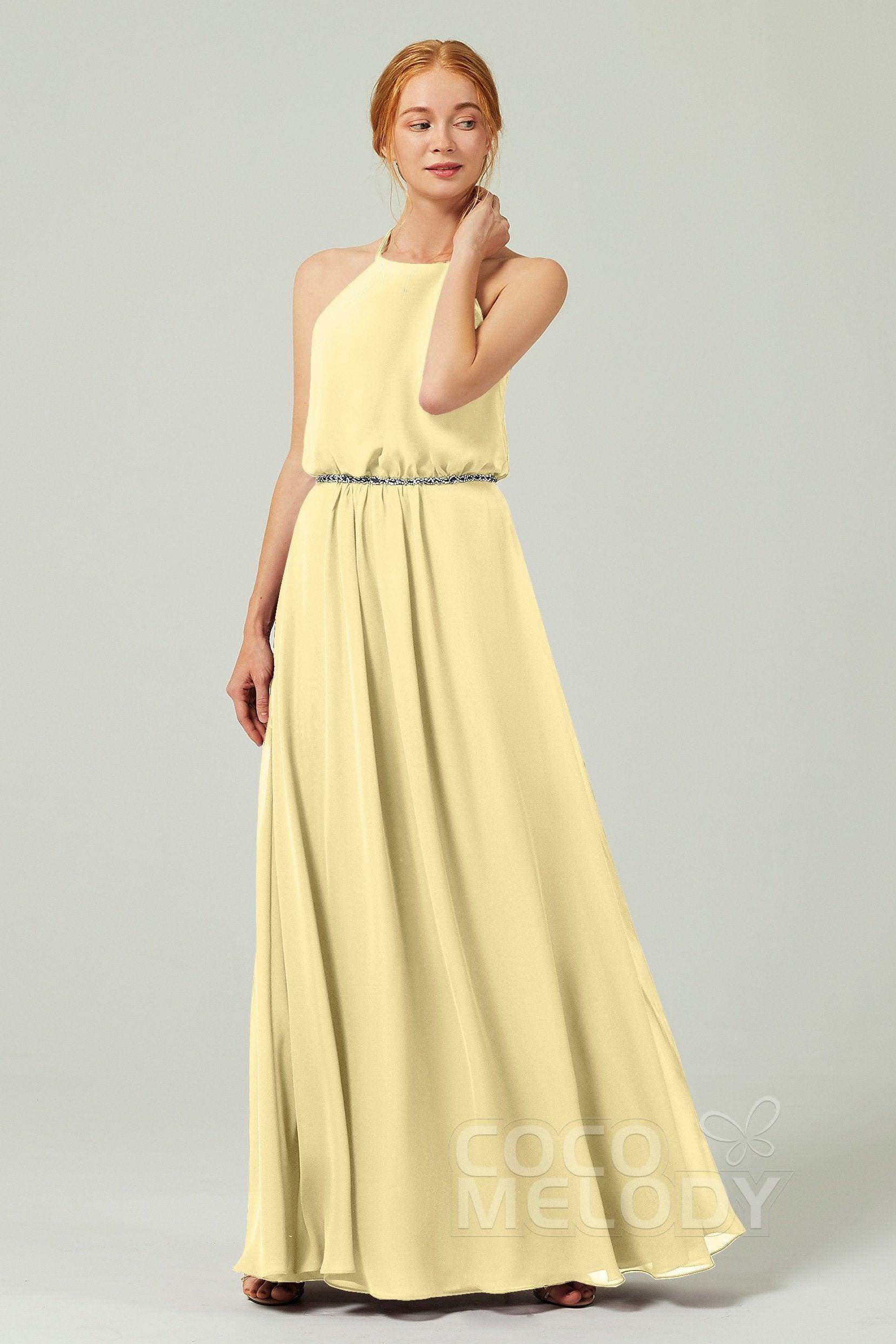 A-Line Floor Length Chiffon Bridesmaid Dress CB0292