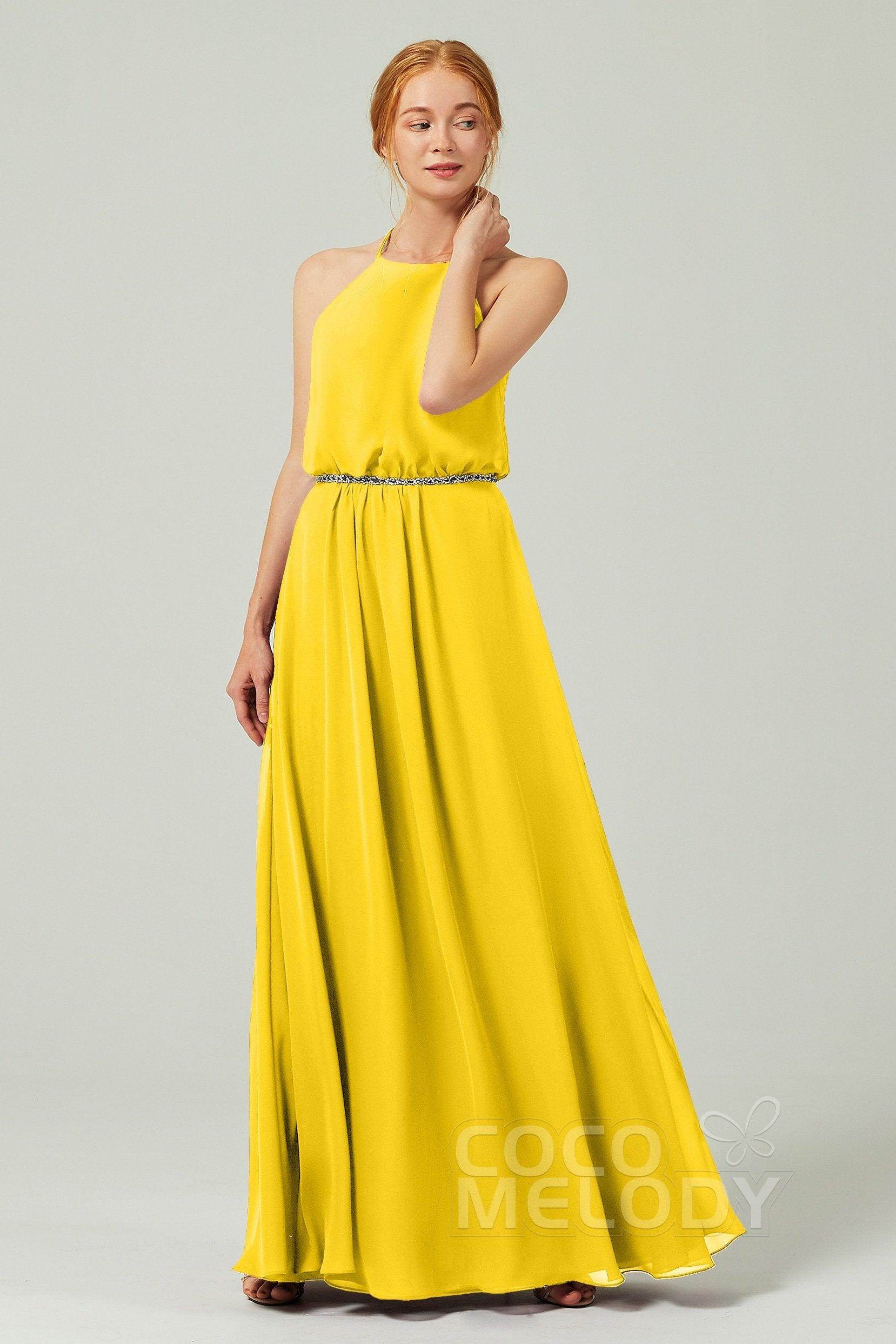 A-Line Floor Length Chiffon Bridesmaid Dress CB0292