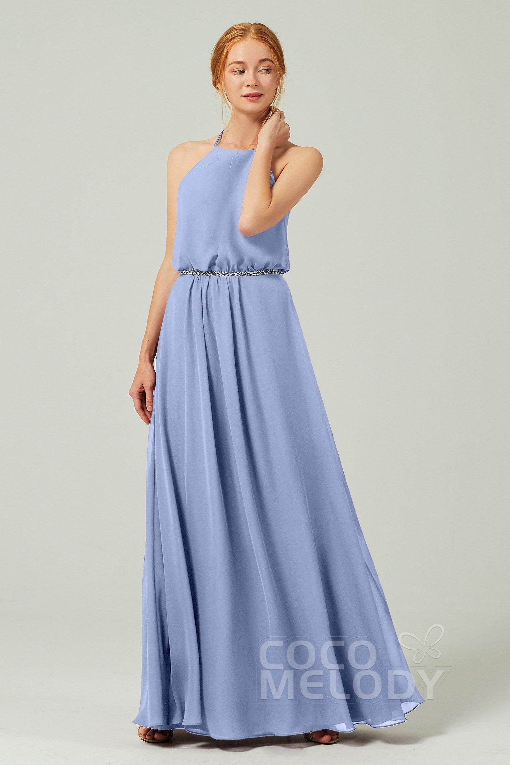 A-Line Floor Length Chiffon Bridesmaid Dress CB0292