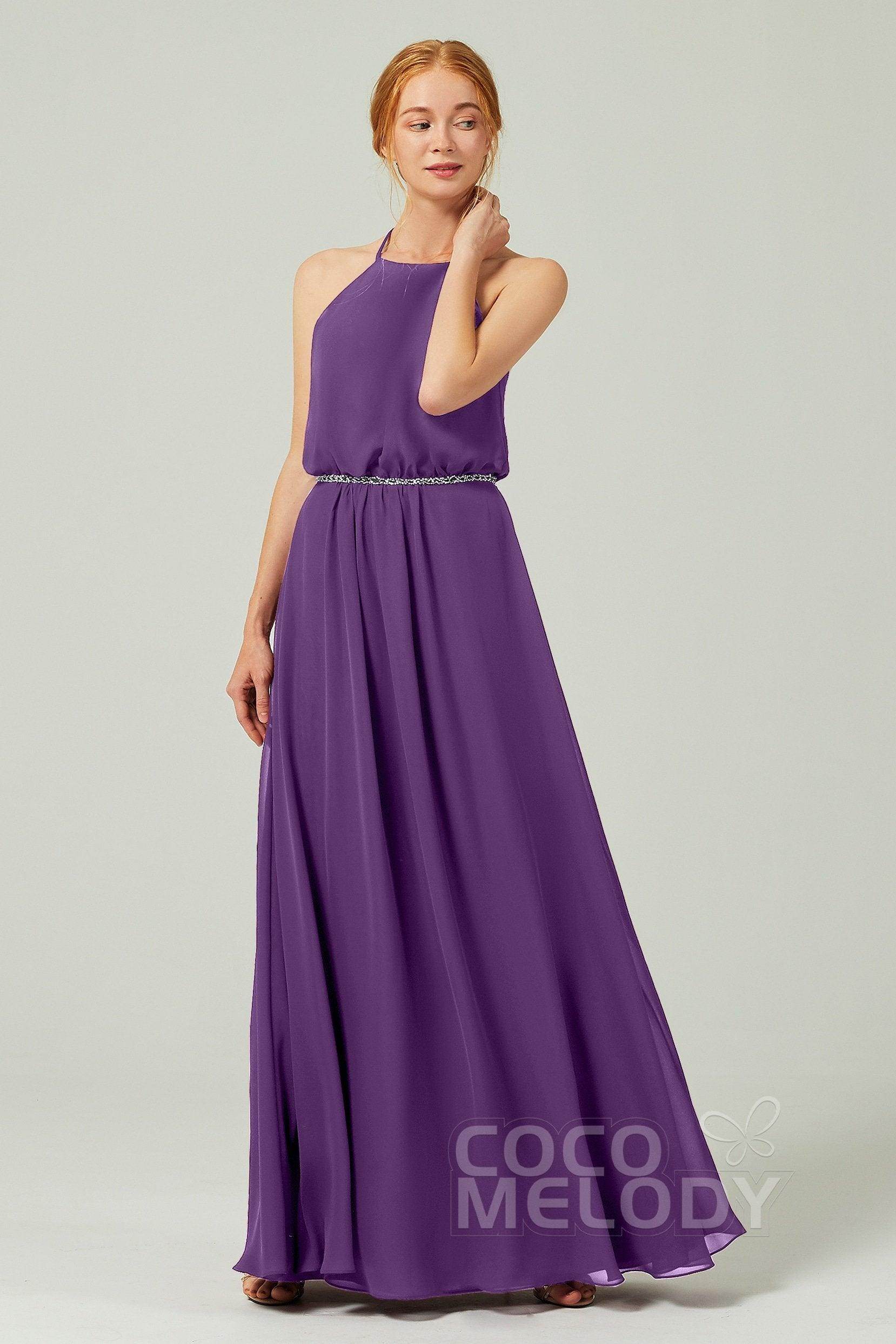 A-Line Floor Length Chiffon Bridesmaid Dress CB0292