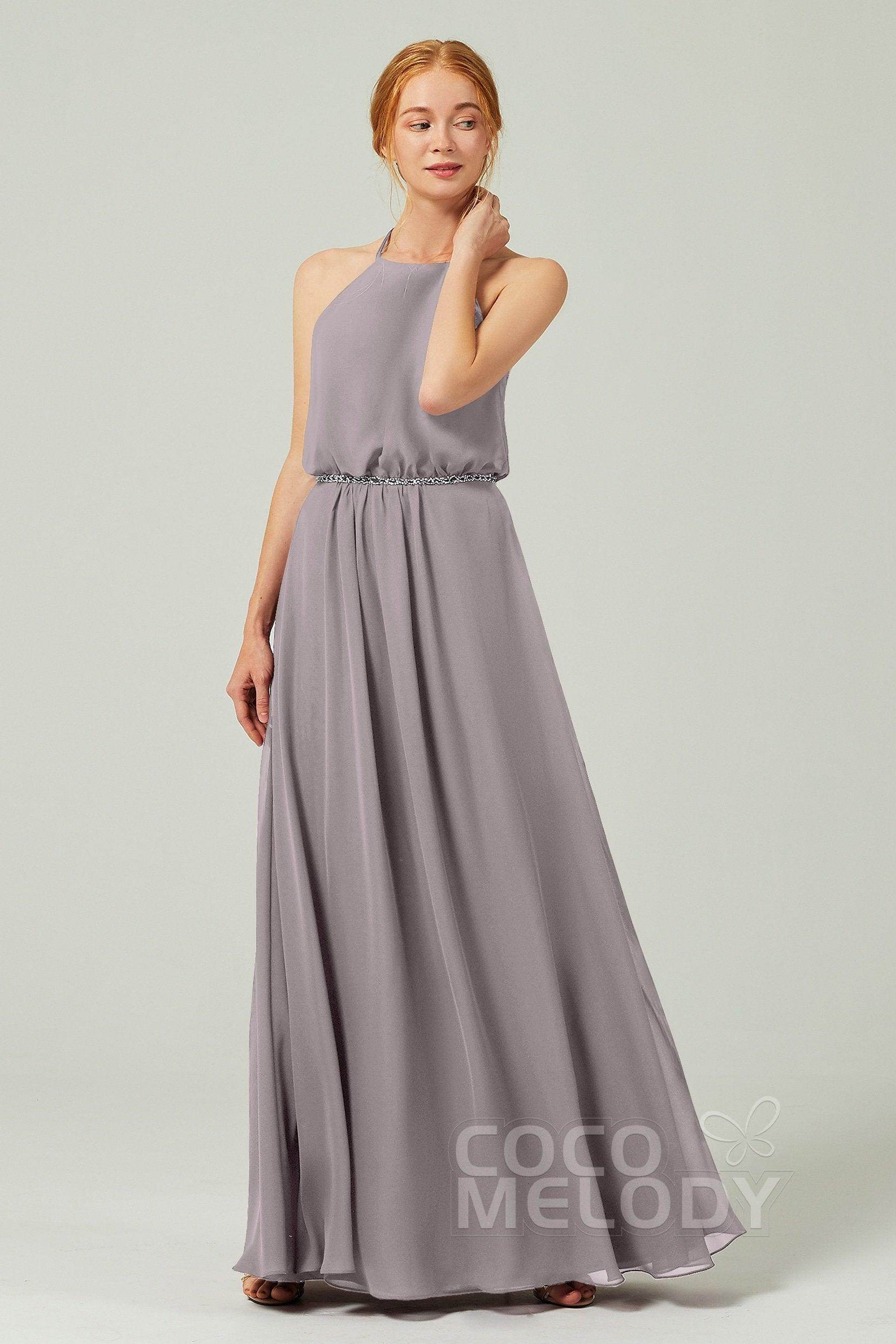 A-Line Floor Length Chiffon Bridesmaid Dress CB0292