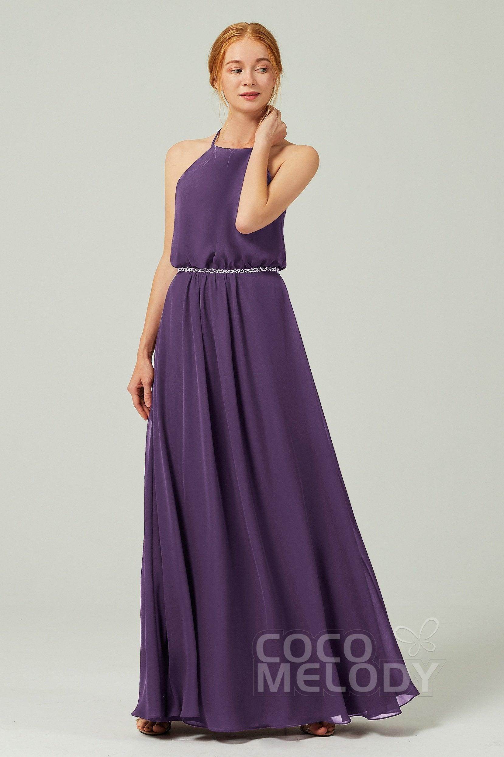 A-Line Floor Length Chiffon Bridesmaid Dress CB0292