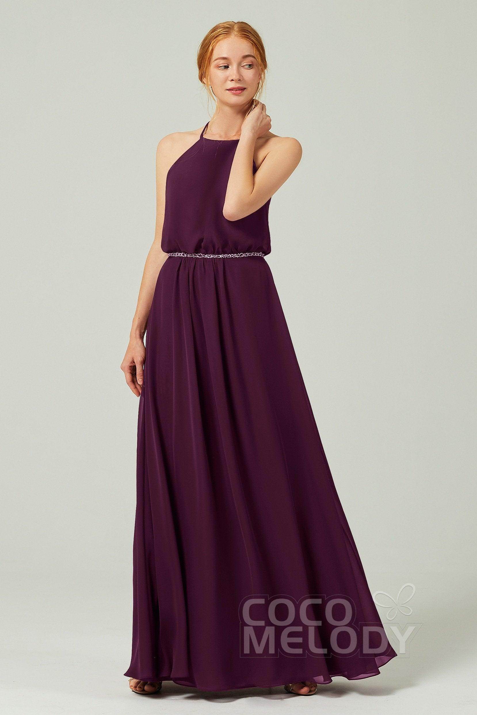 A-Line Floor Length Chiffon Bridesmaid Dress CB0292