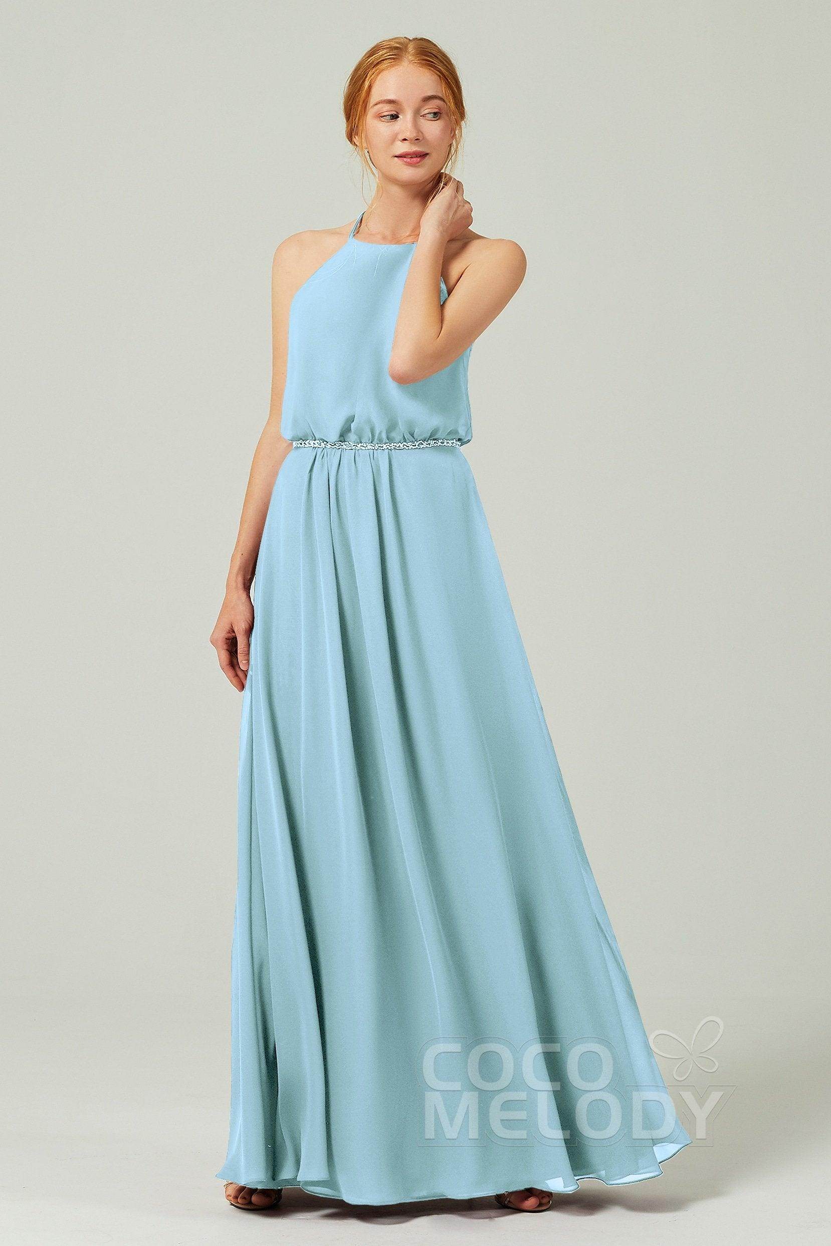 A-Line Floor Length Chiffon Bridesmaid Dress CB0292