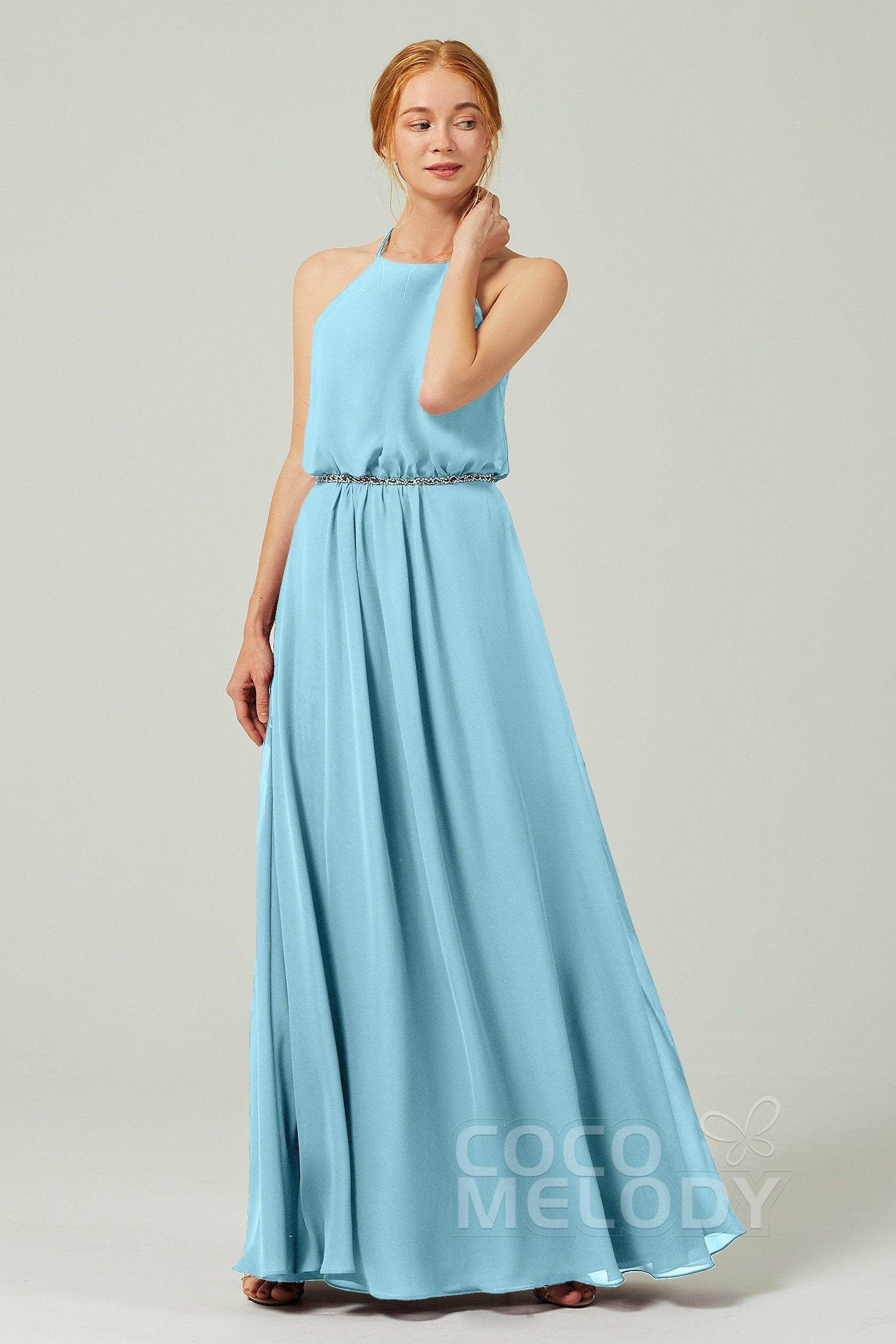A-Line Floor Length Chiffon Bridesmaid Dress CB0292