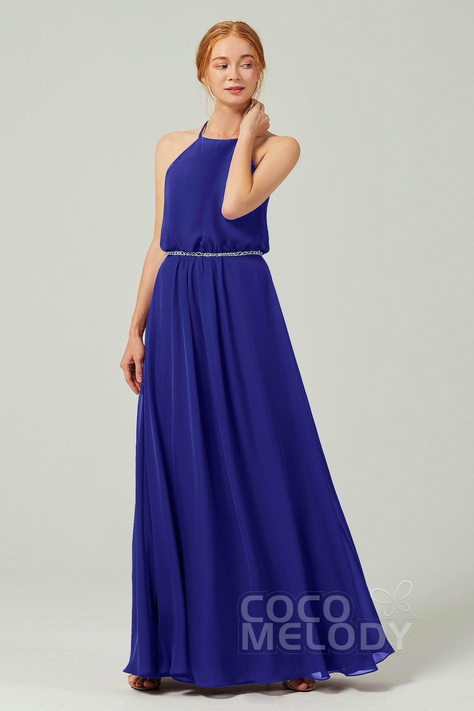 A-Line Floor Length Chiffon Bridesmaid Dress CB0292