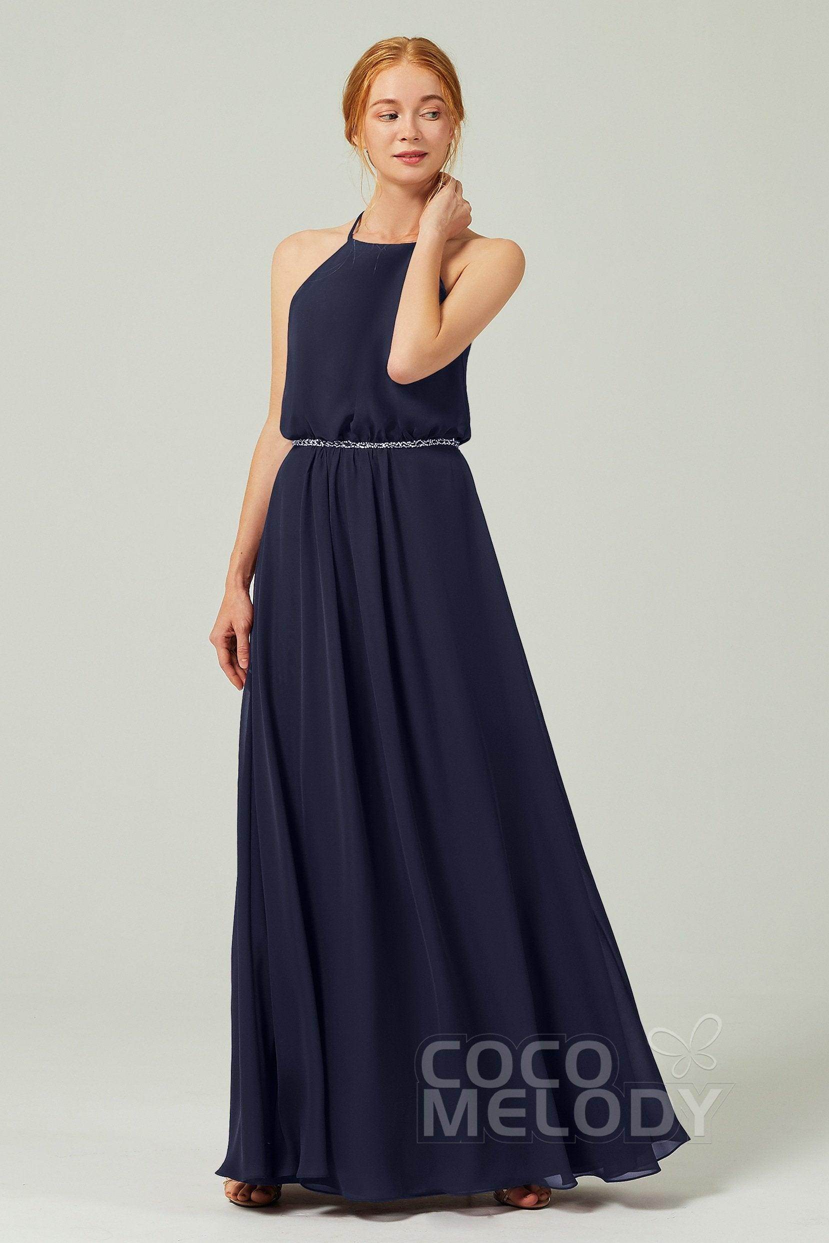 A-Line Floor Length Chiffon Bridesmaid Dress CB0292