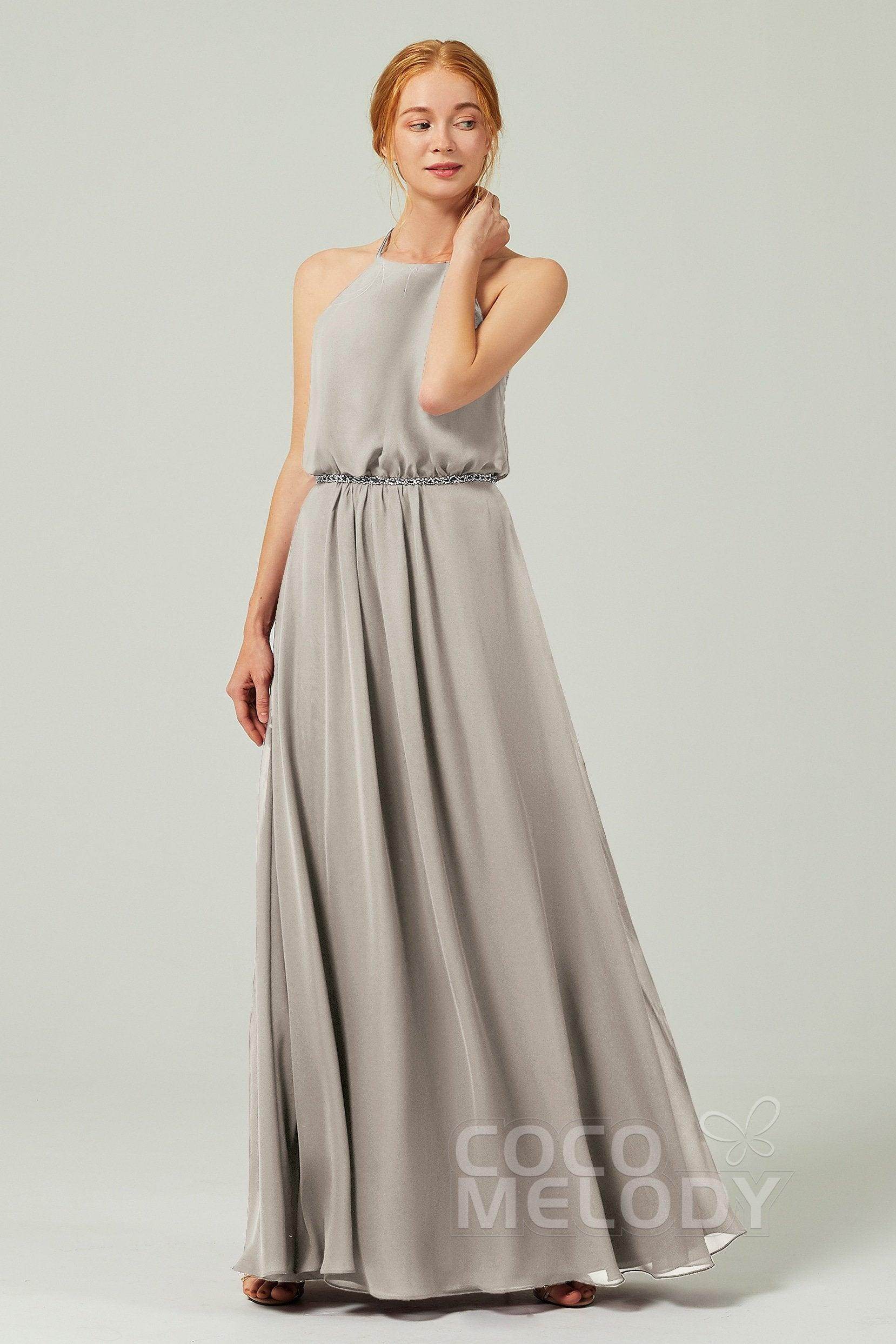 A-Line Floor Length Chiffon Bridesmaid Dress CB0292