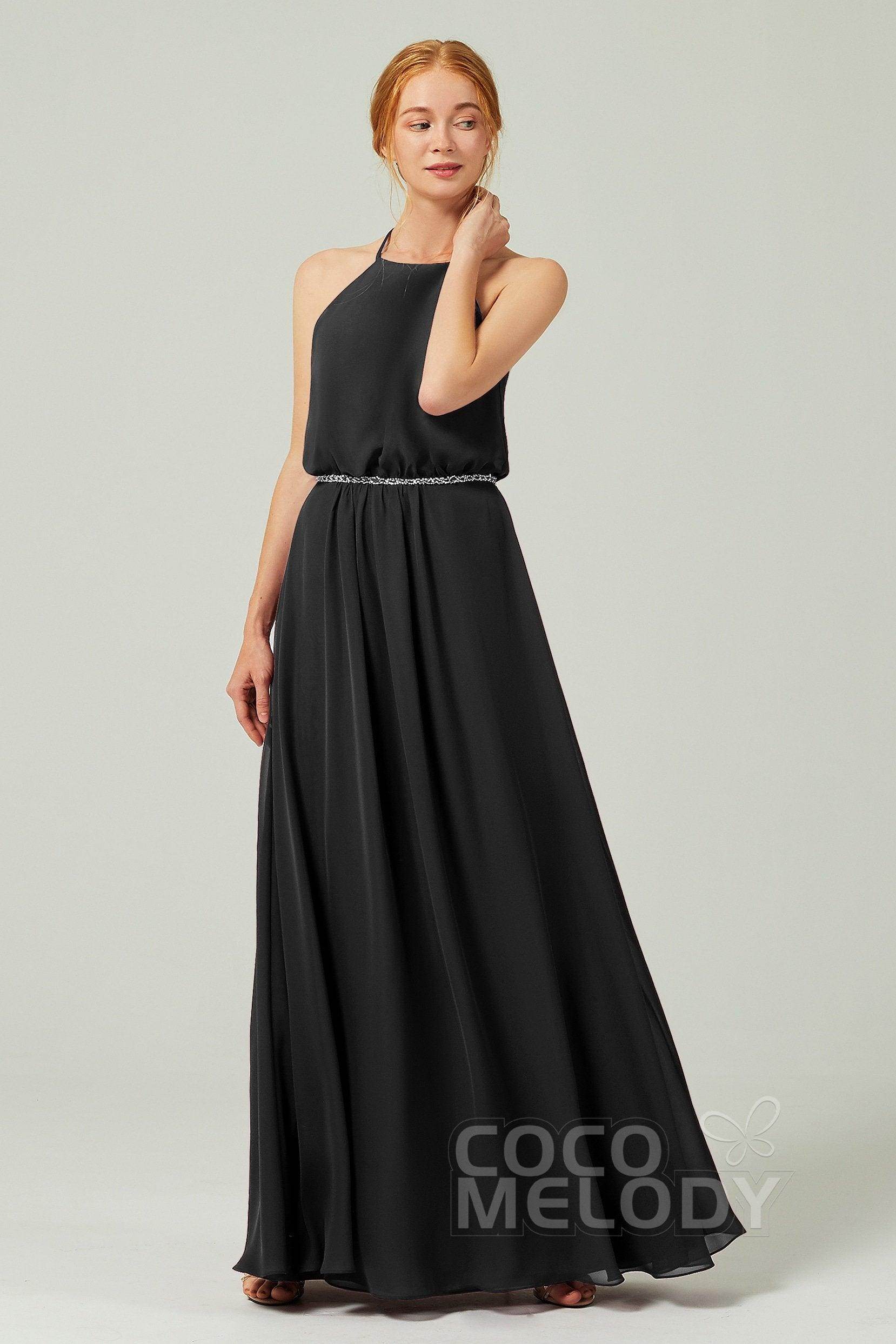 A-Line Floor Length Chiffon Bridesmaid Dress CB0292