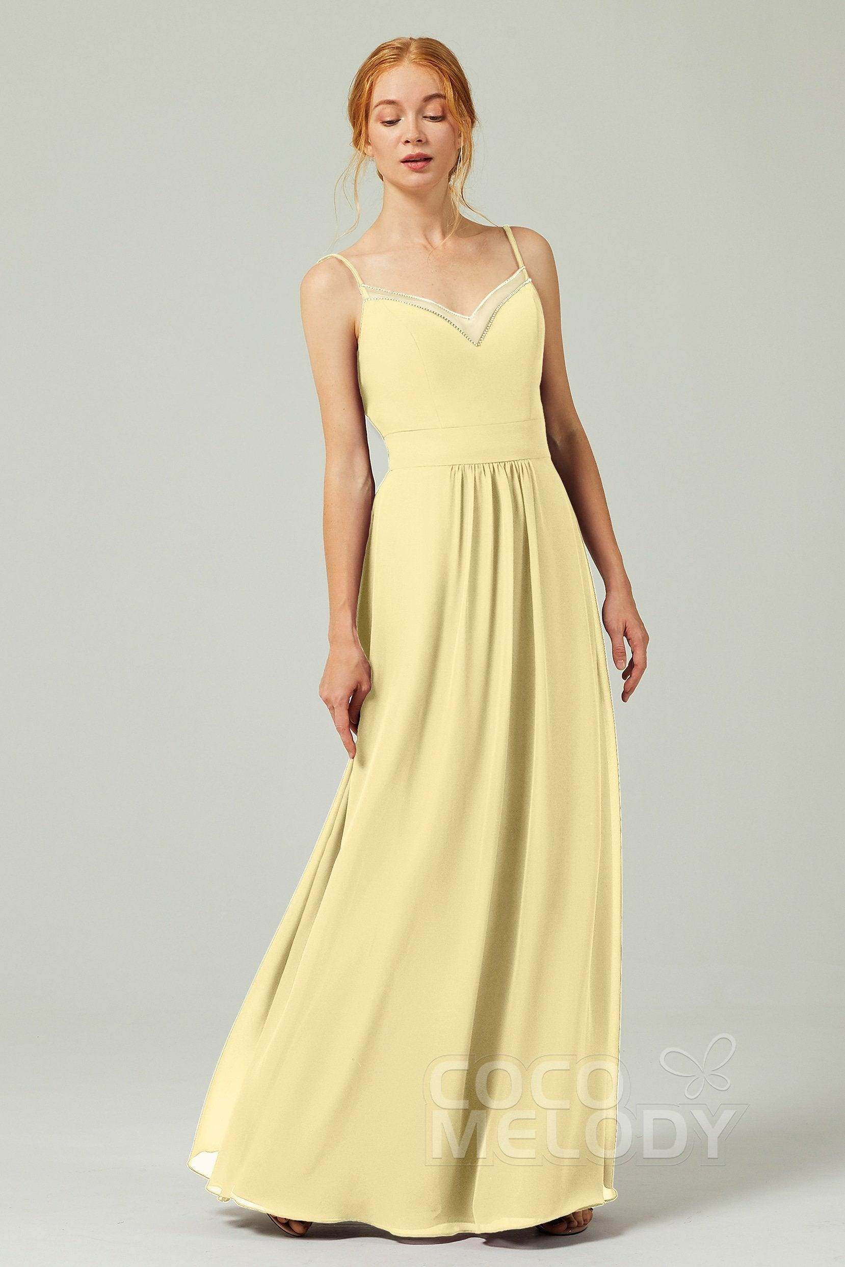 A-Line Floor Length Chiffon Bridesmaid Dress CB0293